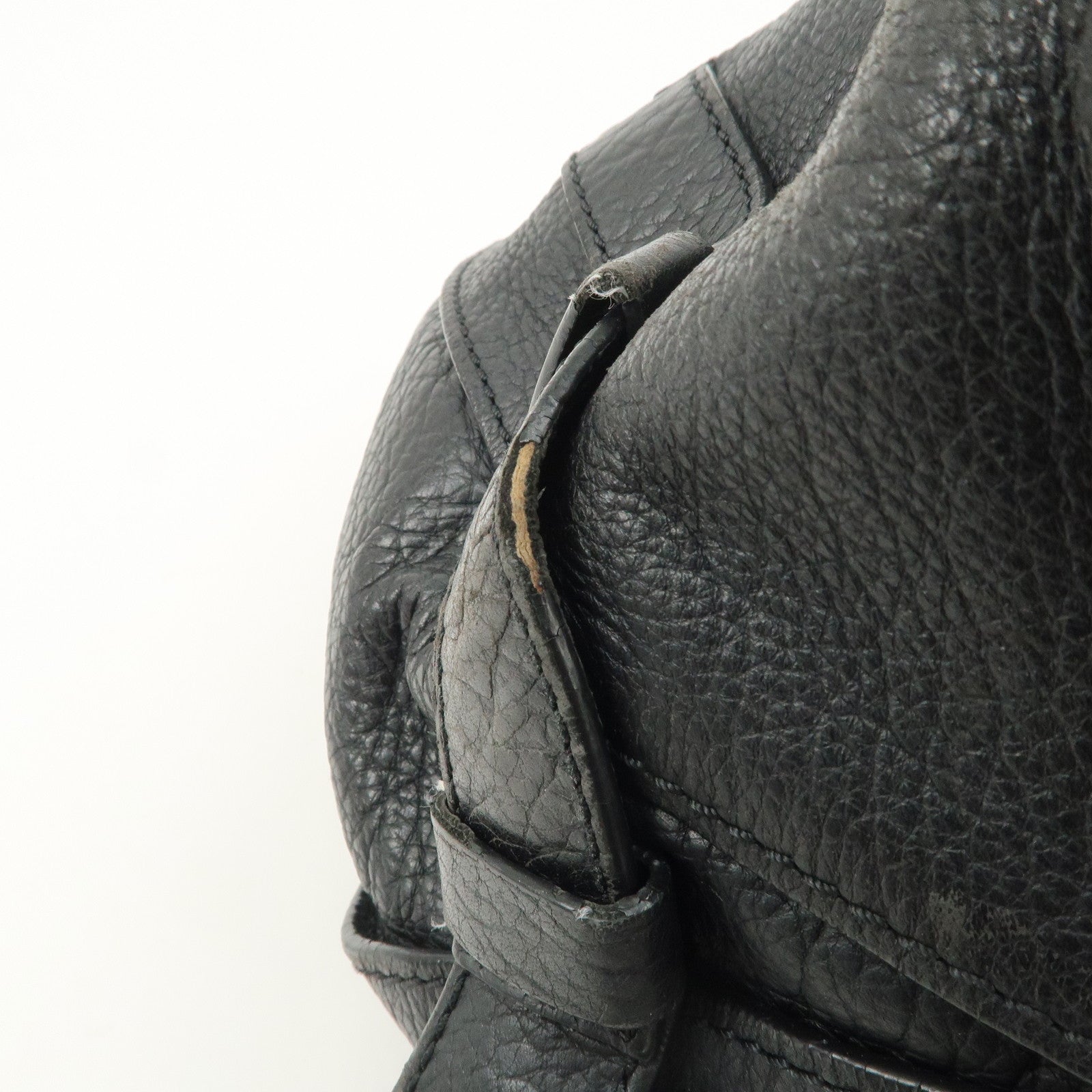 CELINE Bittersweet Leather Shoulder Bag Hand Bag Black