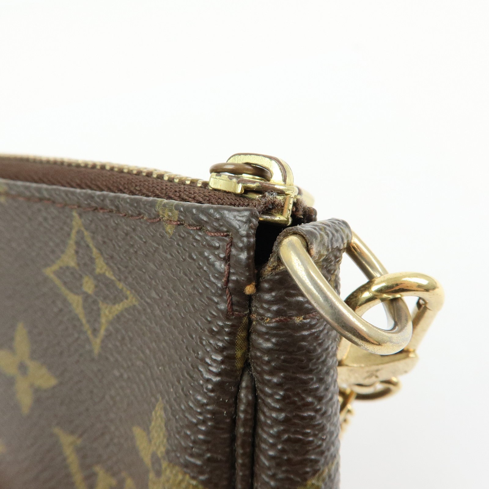 Louis Vuitton Monogram Mini Pochette Accessoires Hand Bag M58009