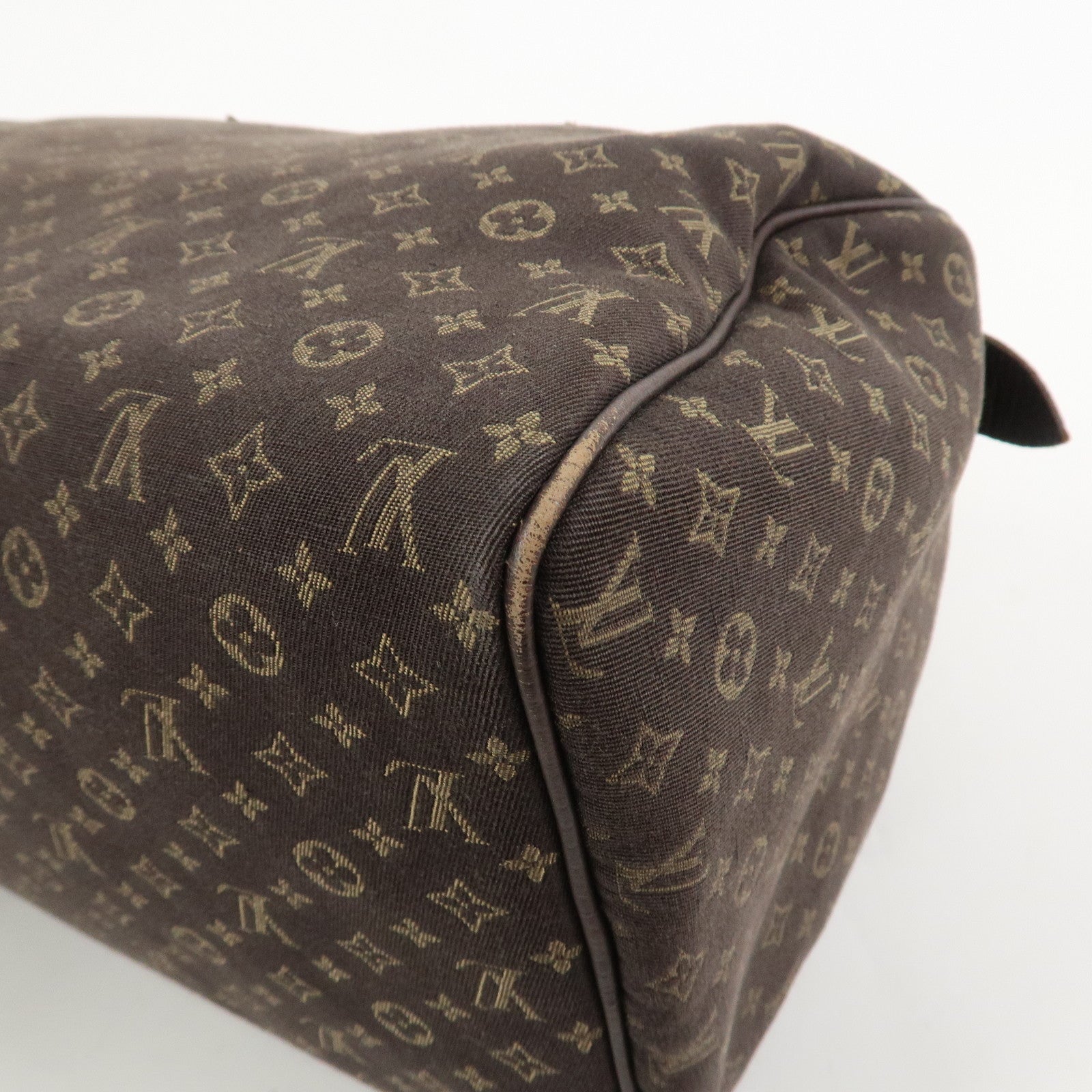 Louis Vuitton Monogram Mini Lin Speedy 30 Boston Bag Ebene M95224