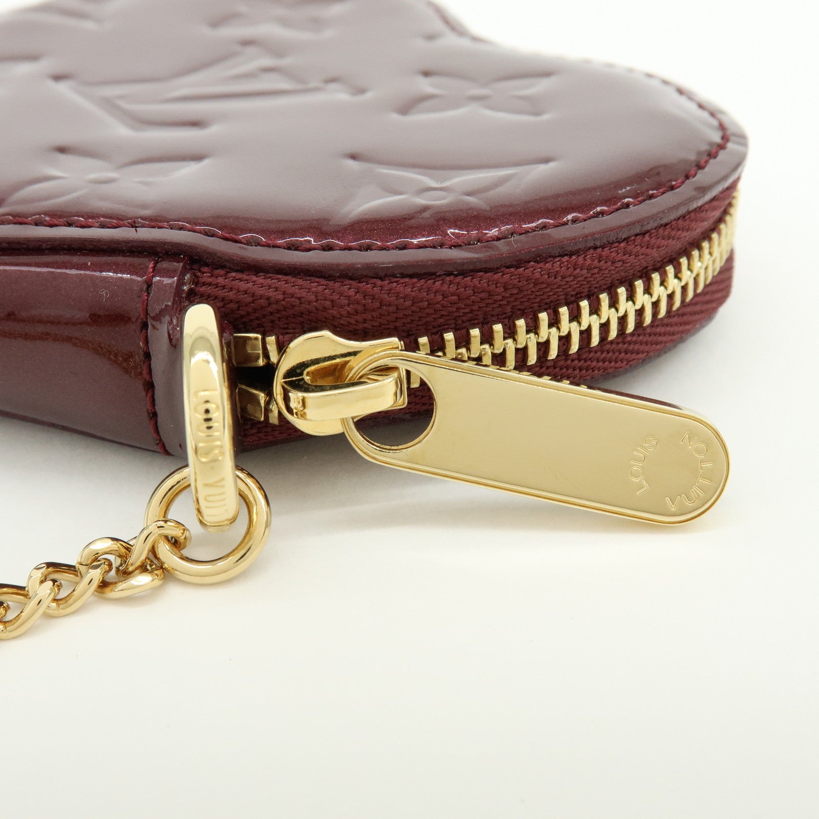 Louis Vuitton Monogram Vernis Porte Monnaie Coeur Coin Case M91480