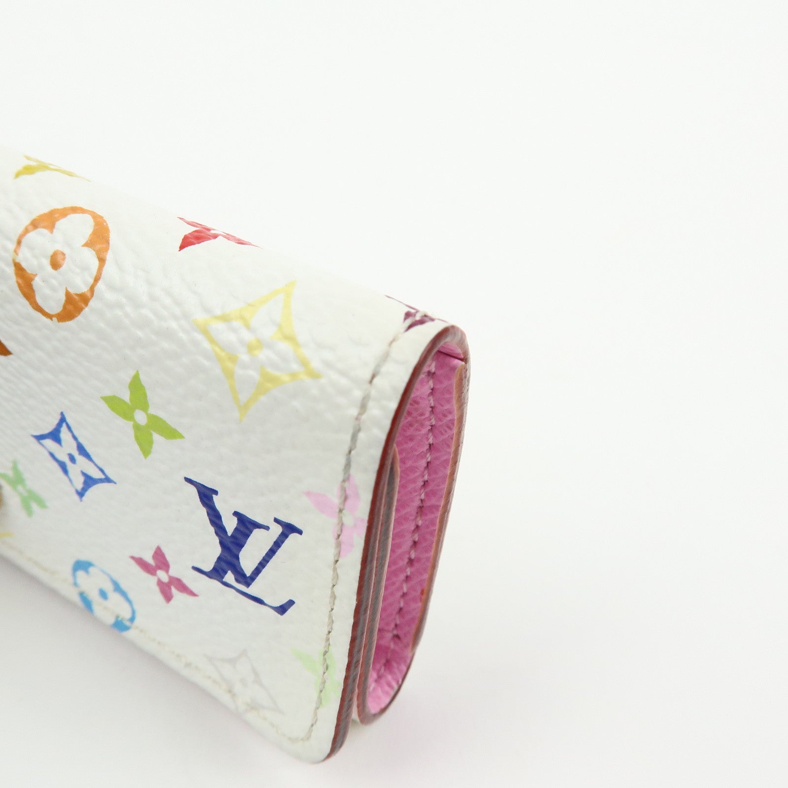 Louis Vuitton Monogram Multicolor Multiclés 4 Key Case Blanc M60043