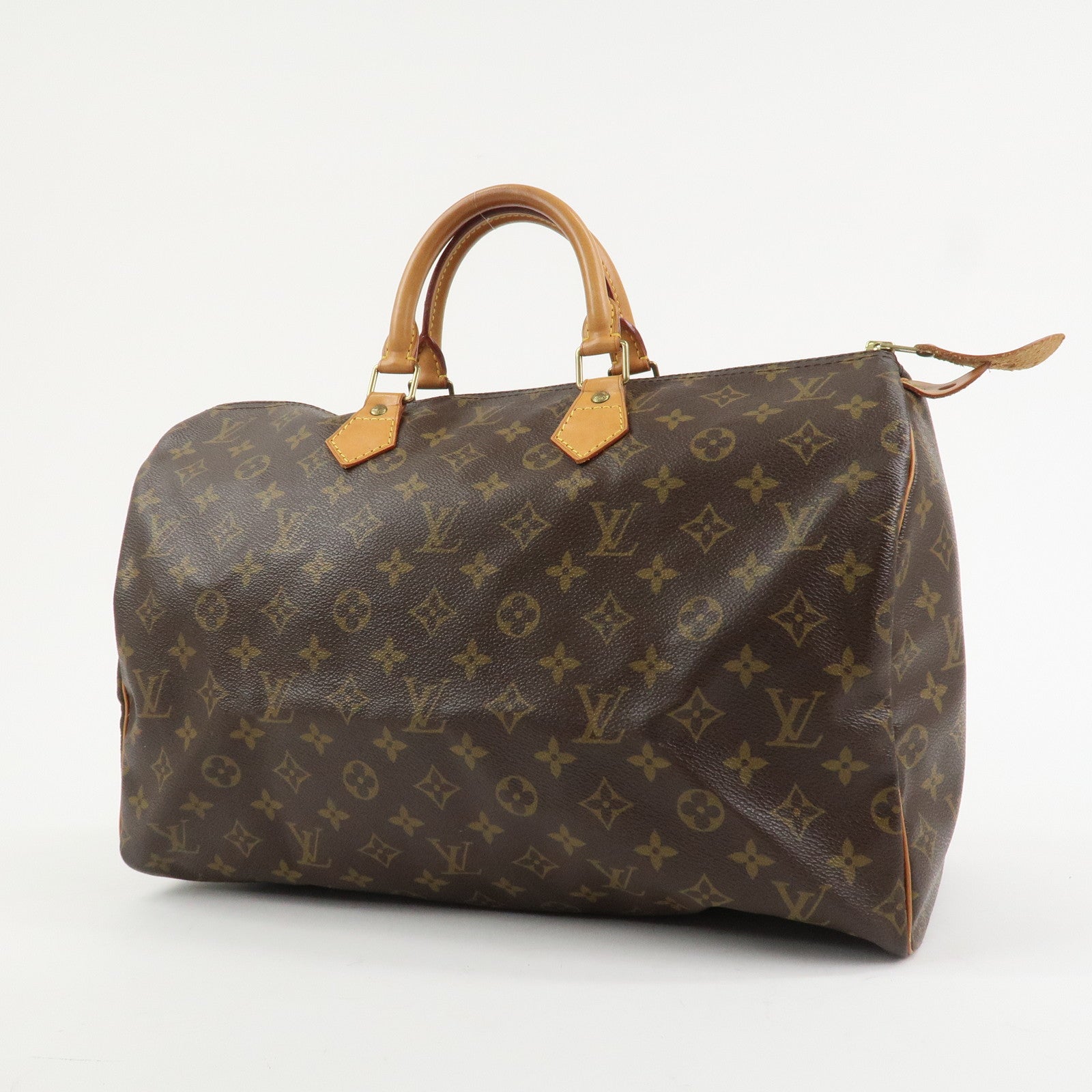 Louis Vuitton Monogram Speedy 40 Hand Bag Boston Bag Brown M41522