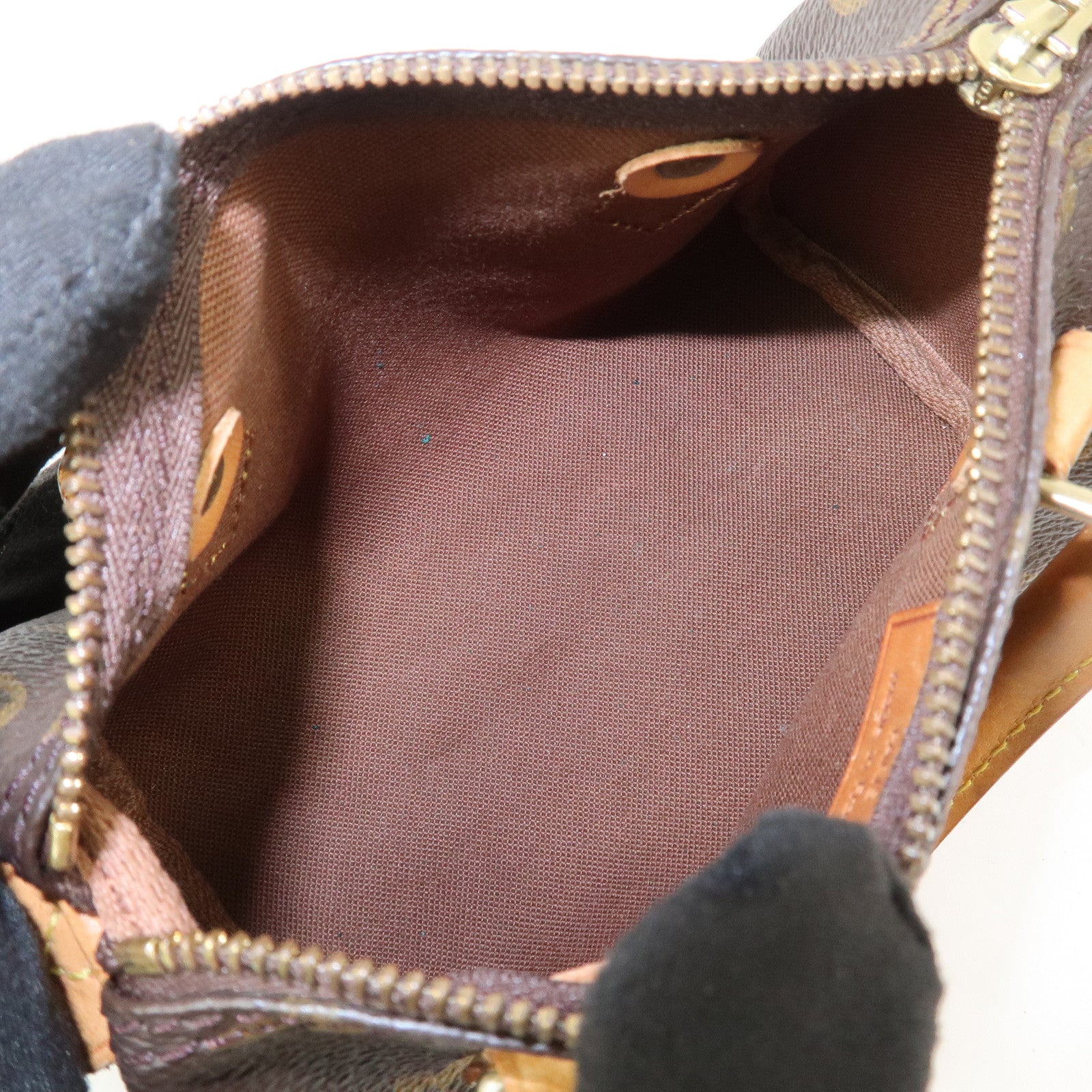 Louis Vuitton Monogram Mini Speedy Hand Bag Boston Bag Brown M41534