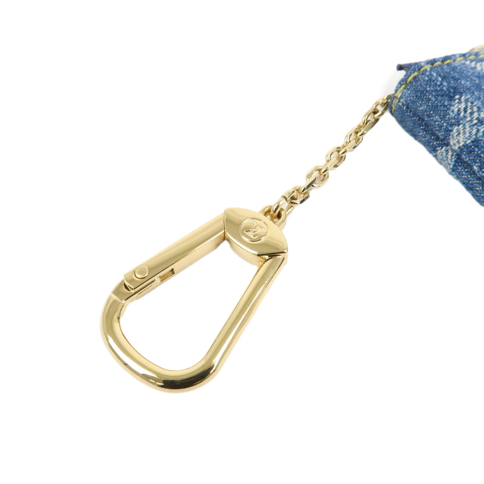 Louis Vuitton Monogram Denim LV×TM Pochette Cles Coin Case M14938