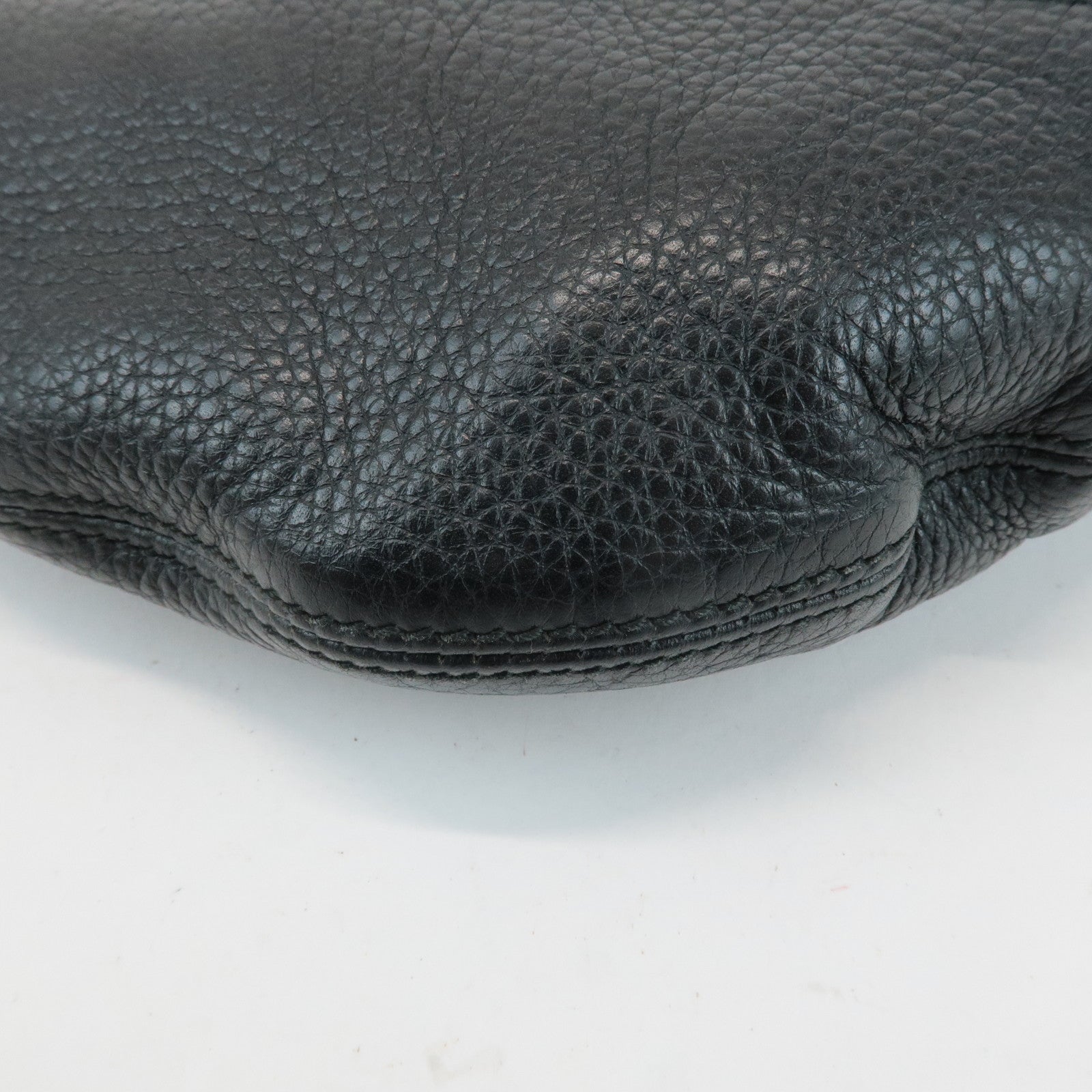 GUCCI SOHO Interlocking G Leather Shoulder Bag Black 308361 Used