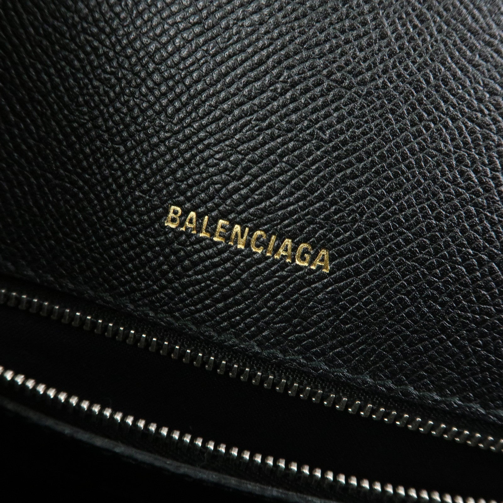 BALENCIAGA Ville Top Handle Leather 2Way Bag Hand Bag Yellow