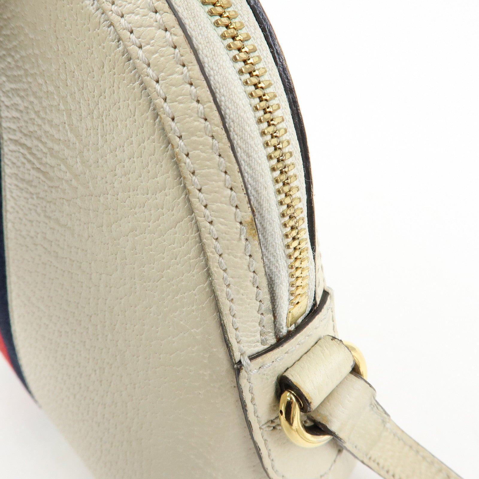GUCCI Sherry Leather Shoulder Bag Crossbody Bag White 499621