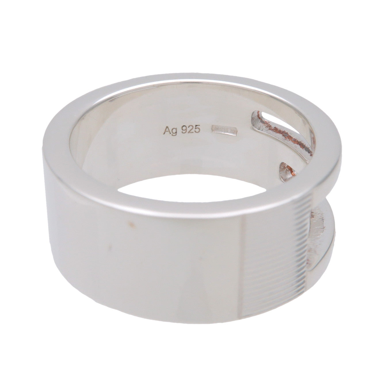 GUCCI Cut Out G Ring SV925 Silver #9 US4.5 EU48 HK9.5