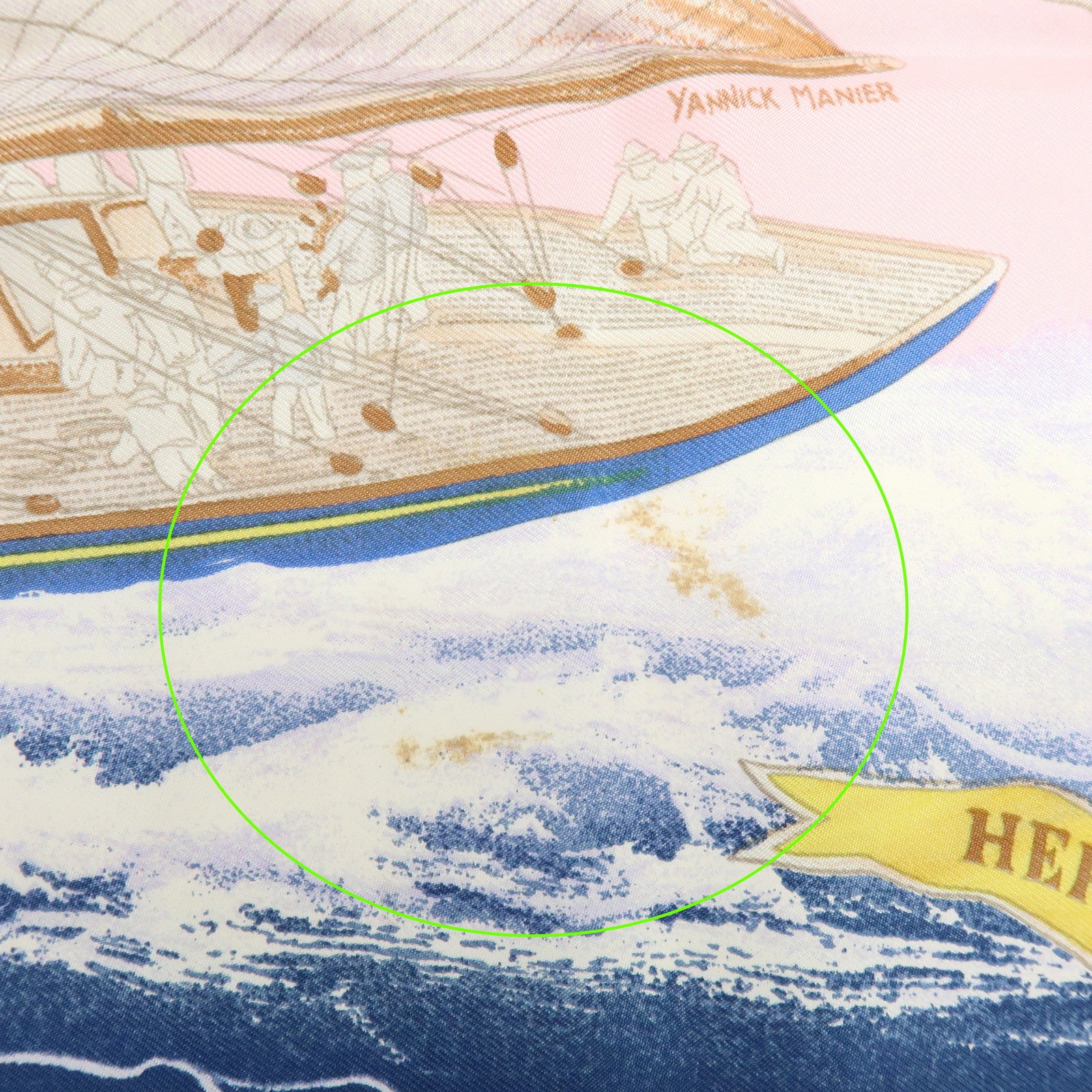 HERMES Carre 90 Silk 100% Scarf EN COURSE Purple Blue