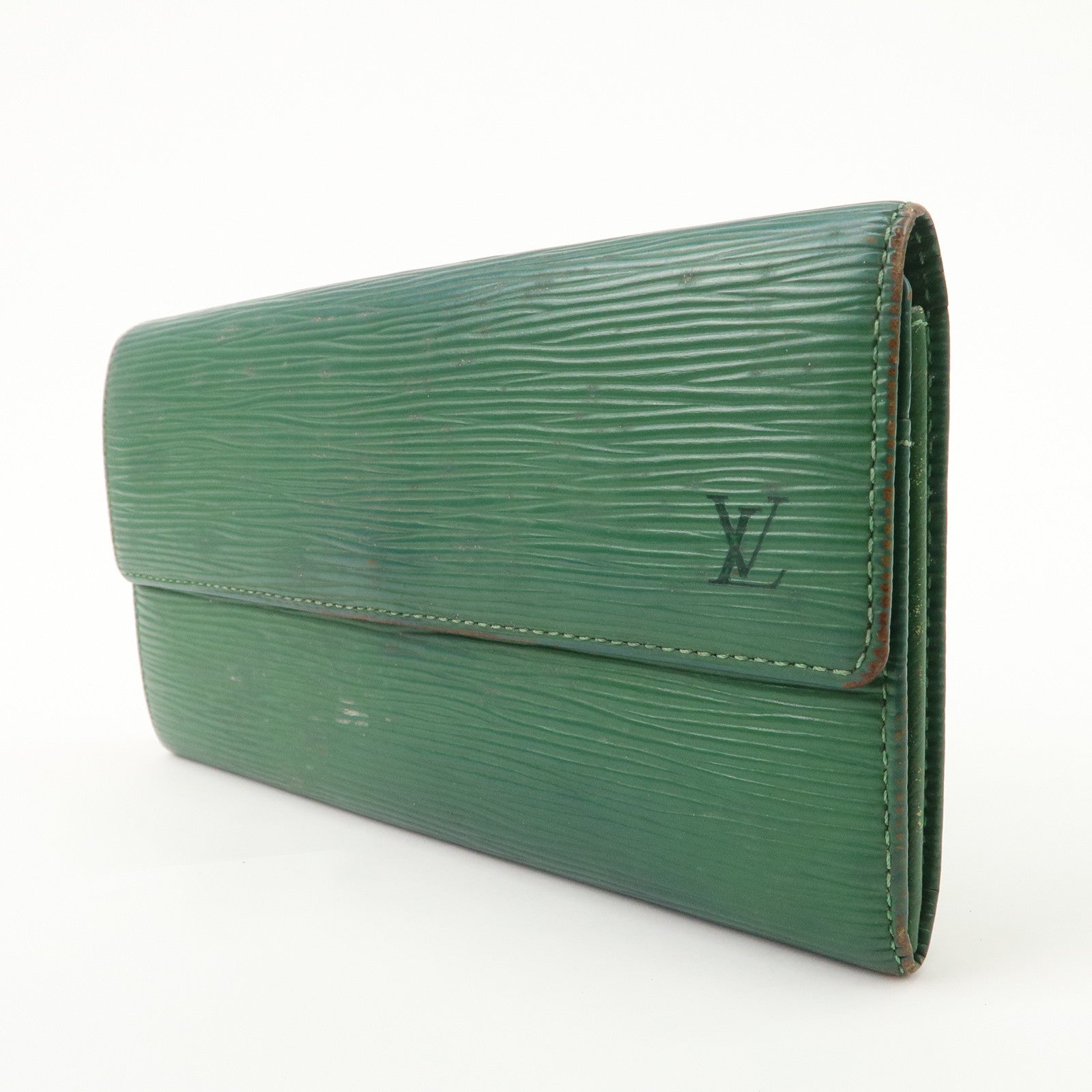 Louis Vuitton Epi Set of 3 Long Wallet Blue Green M63574 M63575 Used