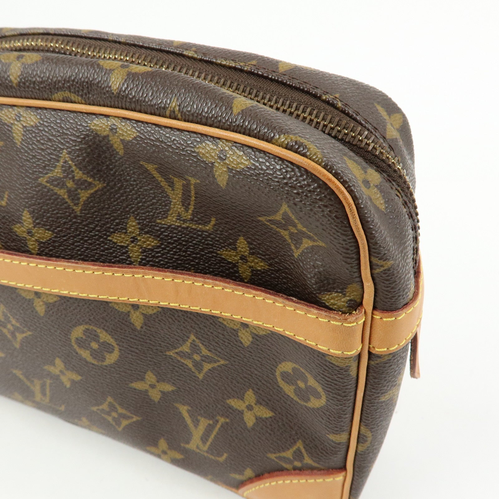 Louis Vuitton Monogram Compiegne 28 Pouch Clutch Bag Brown M51845
