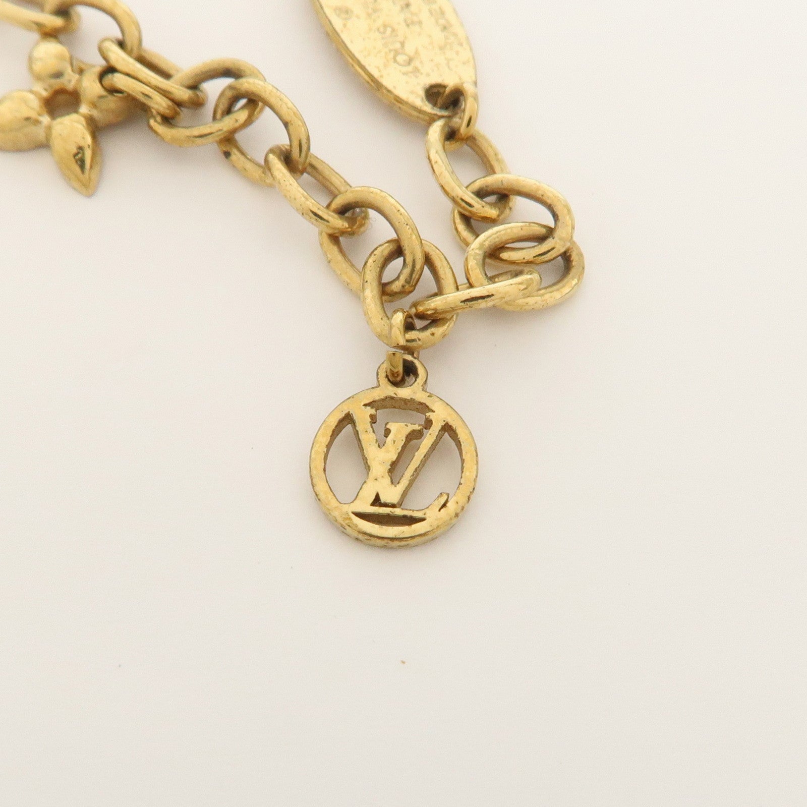Louis Vuitton Monogram Metal Blooming Bracelet Gold M64858