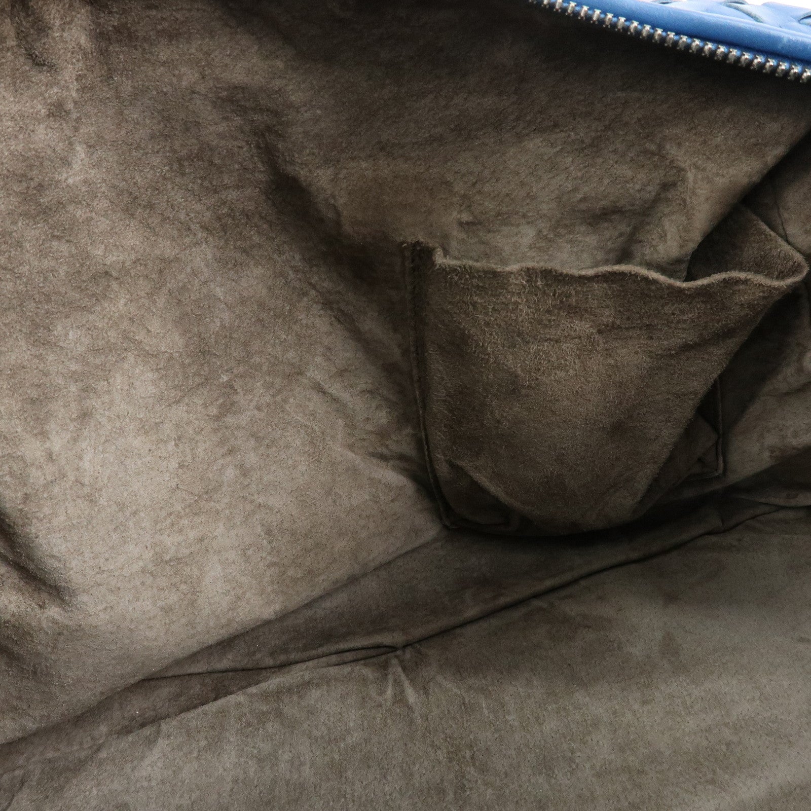 BOTTEGA VENETA Intrecciato Nappa Leather Boston Bag Hand Bag Blue