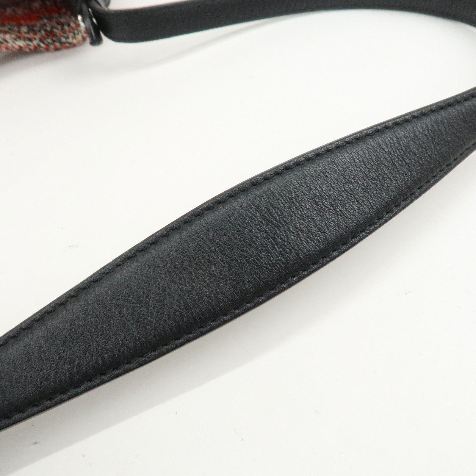 BALENCIAGA Zigzagger Canvas Leather 2Way Hand Bag Orange Black