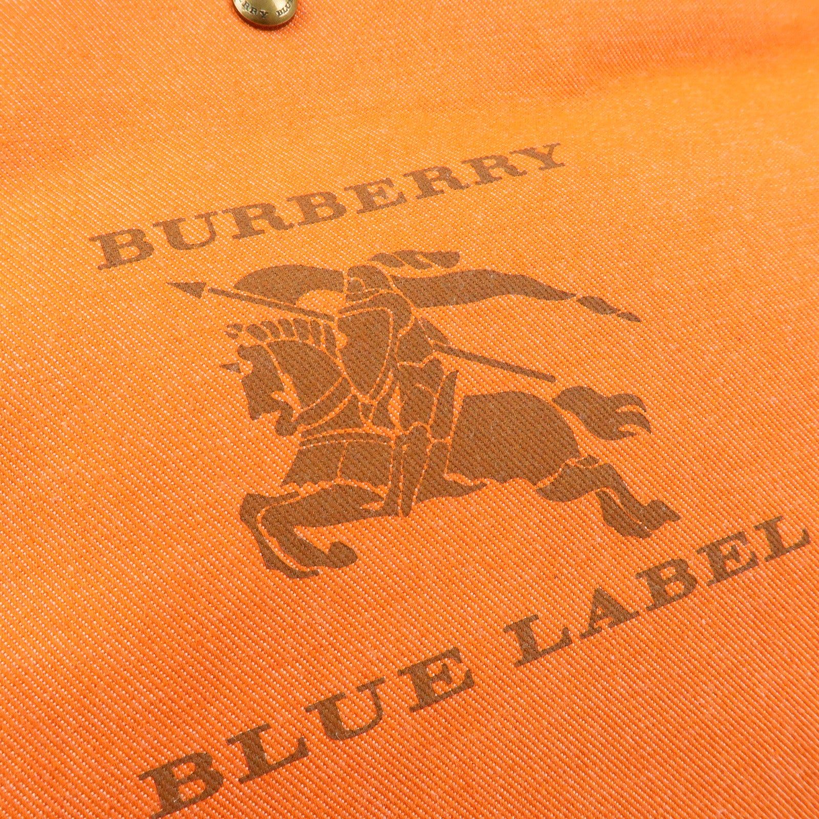 BURBERRY Blue Label Canvas Leather Tote Bag Shoulder Bag Orange