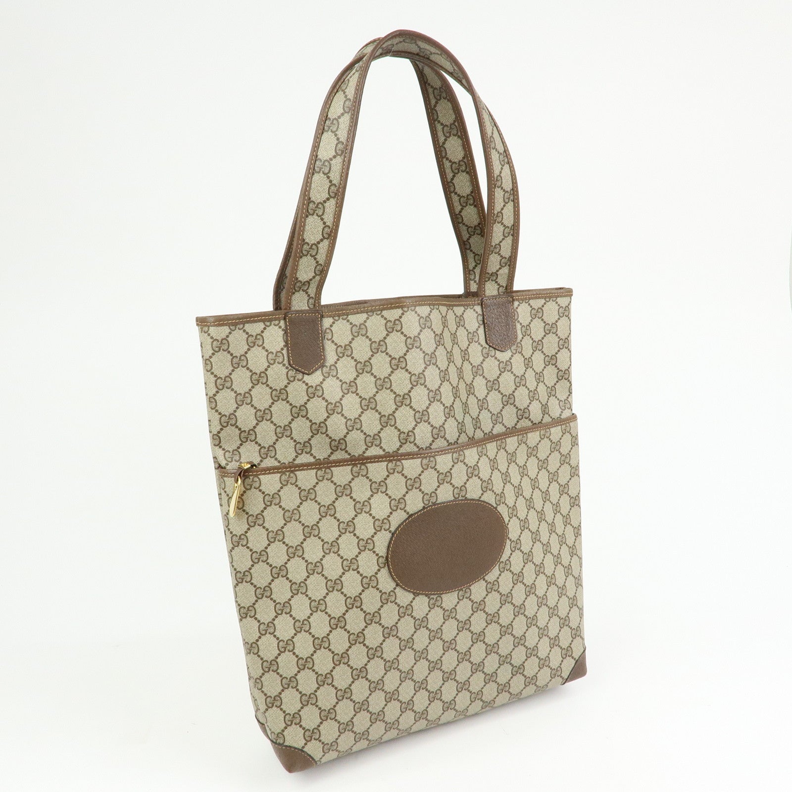 GUCCI GG Supreme Tote Bag Shoulder Bag Brown Beige 002・39・0054