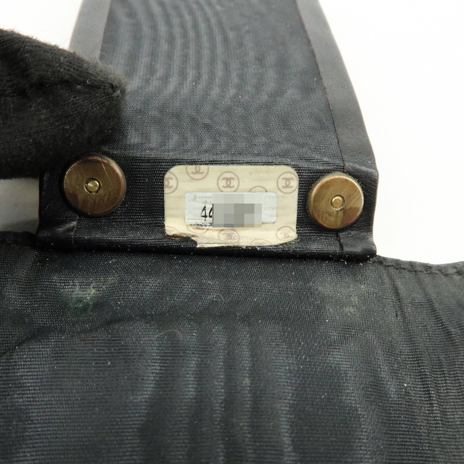 CHANEL COCO Mark Caviarskin 6Rings Key Case Key Holder Black A13502