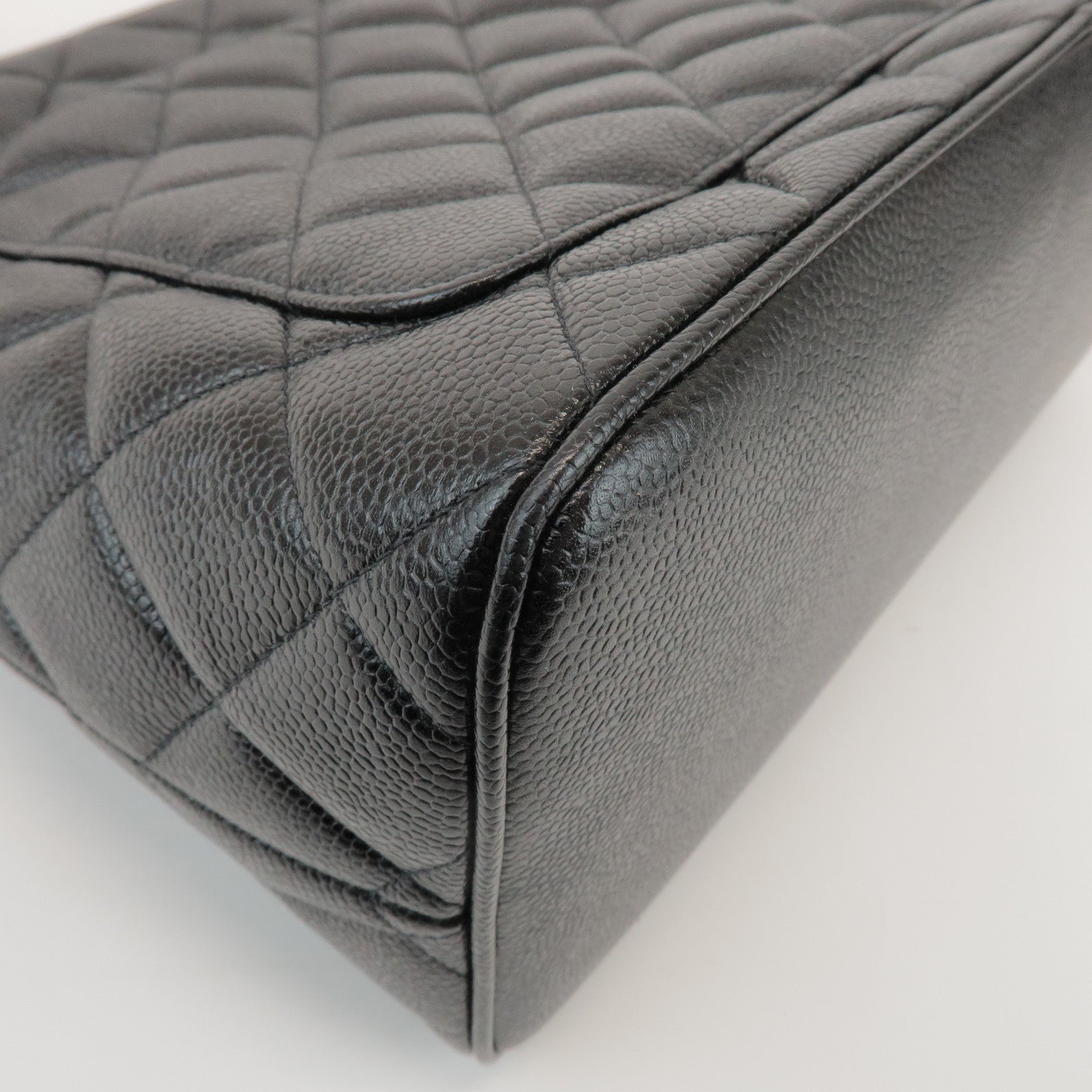 CHANEL Matelasse COCO Mark Caviarskin Medallion Tote Bag A01804