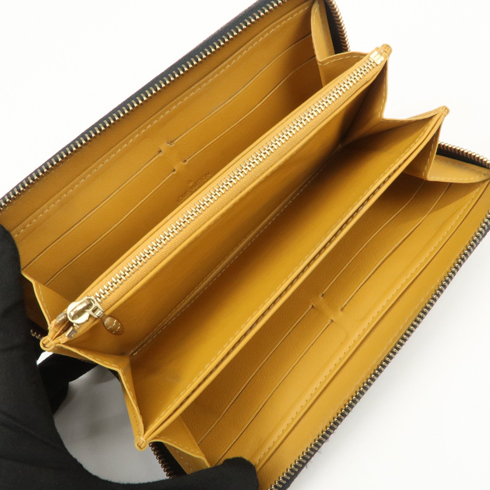 Louis Vuitton Monogram Denim Zippy Wallet Noir Black M95614