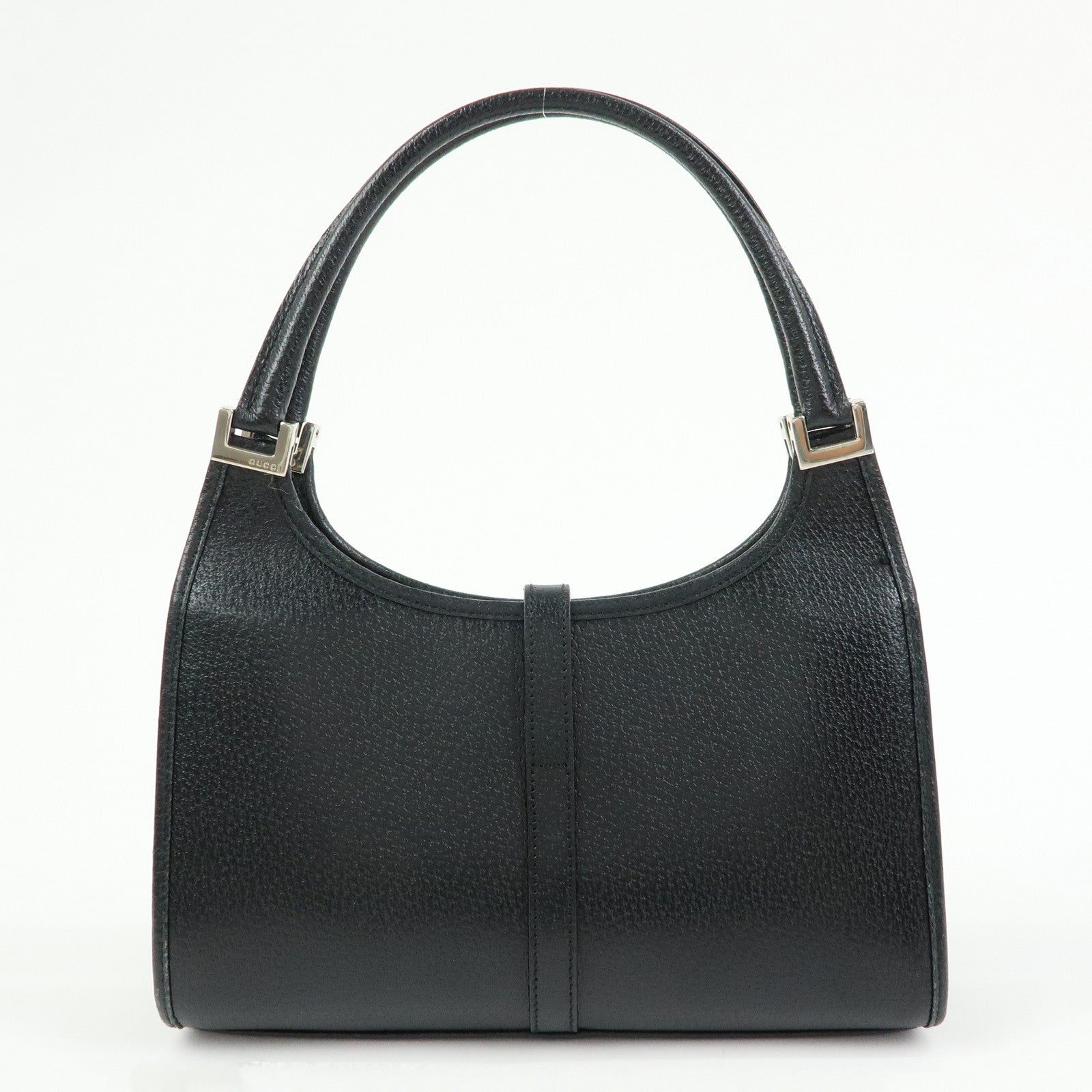 GUCCI Jackie GG Canvas Leather Shoulder Bag Hand Bag Black 002.1068