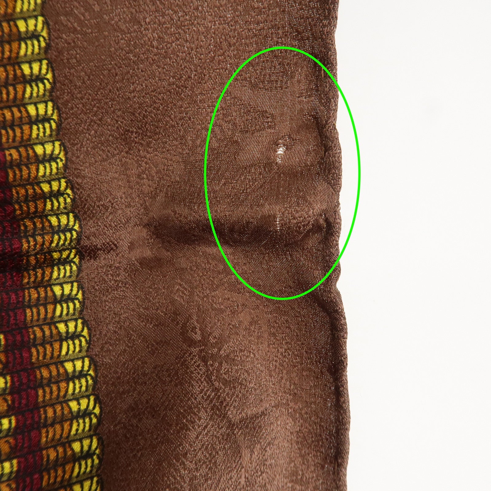 LOEWE Silk 100% Scarf Brown White