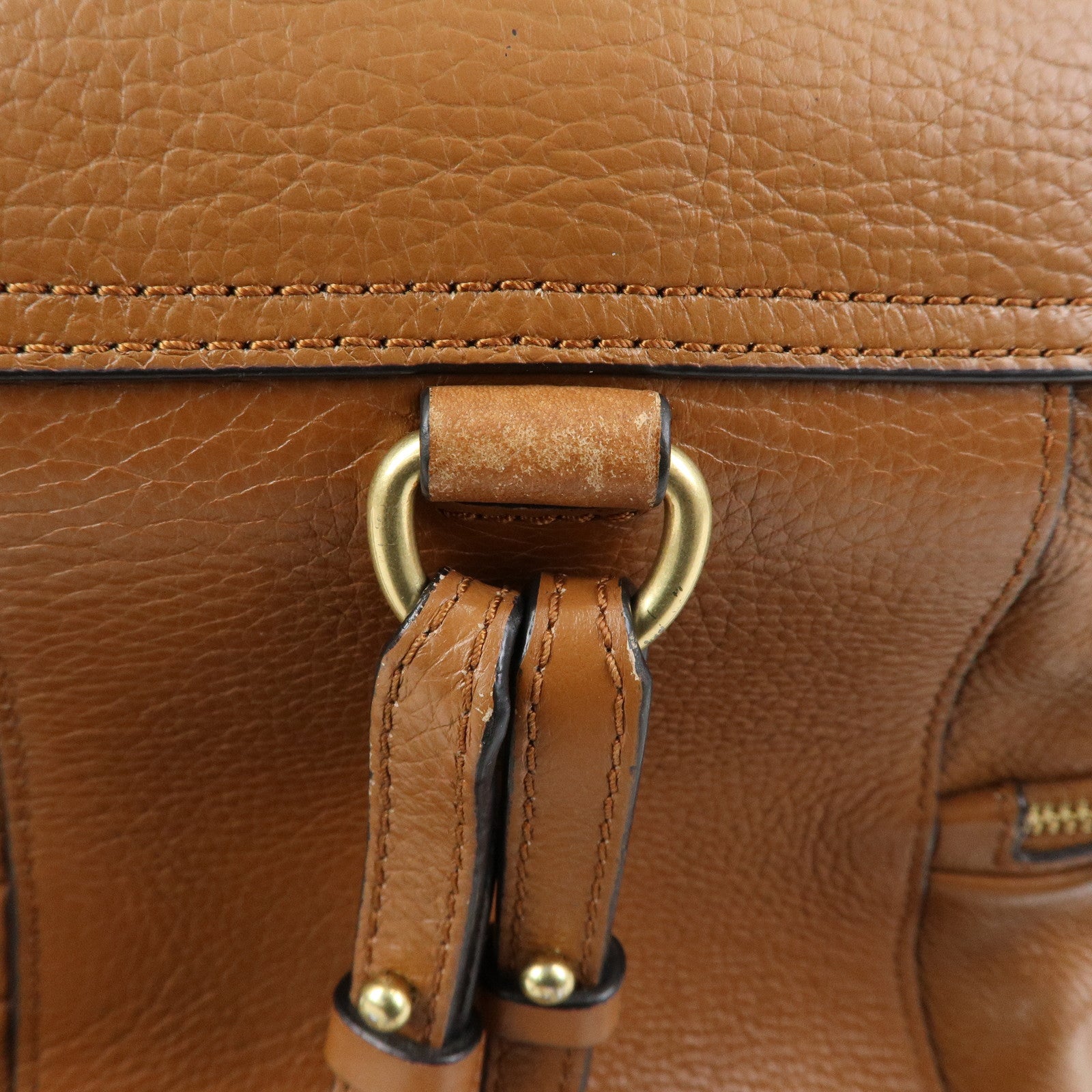 Chloe See By Chloe Leather Backpack Rucksack Camel