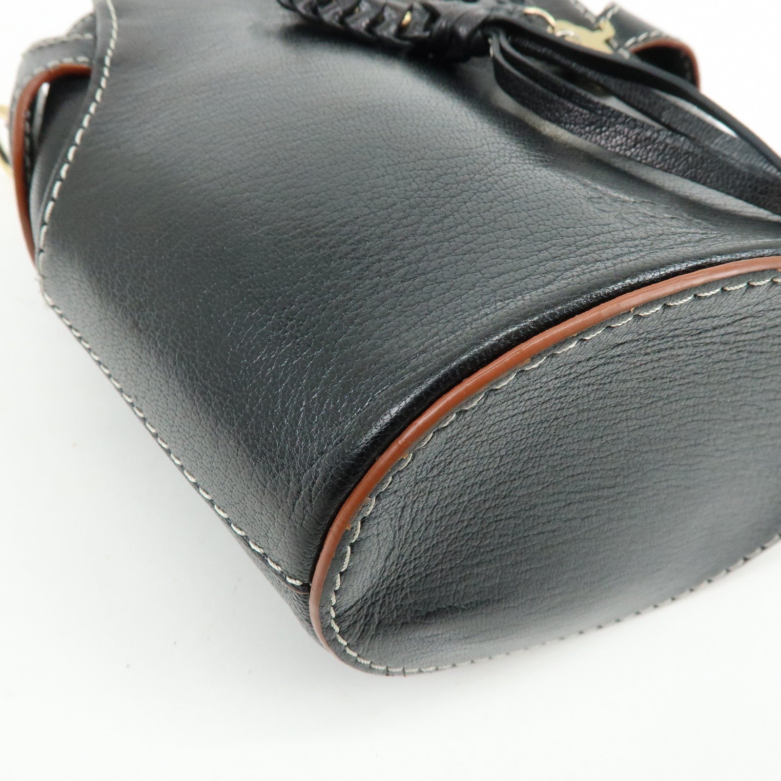 Chloe See by Chloe Leather Shoulder Crossbody Bag Black