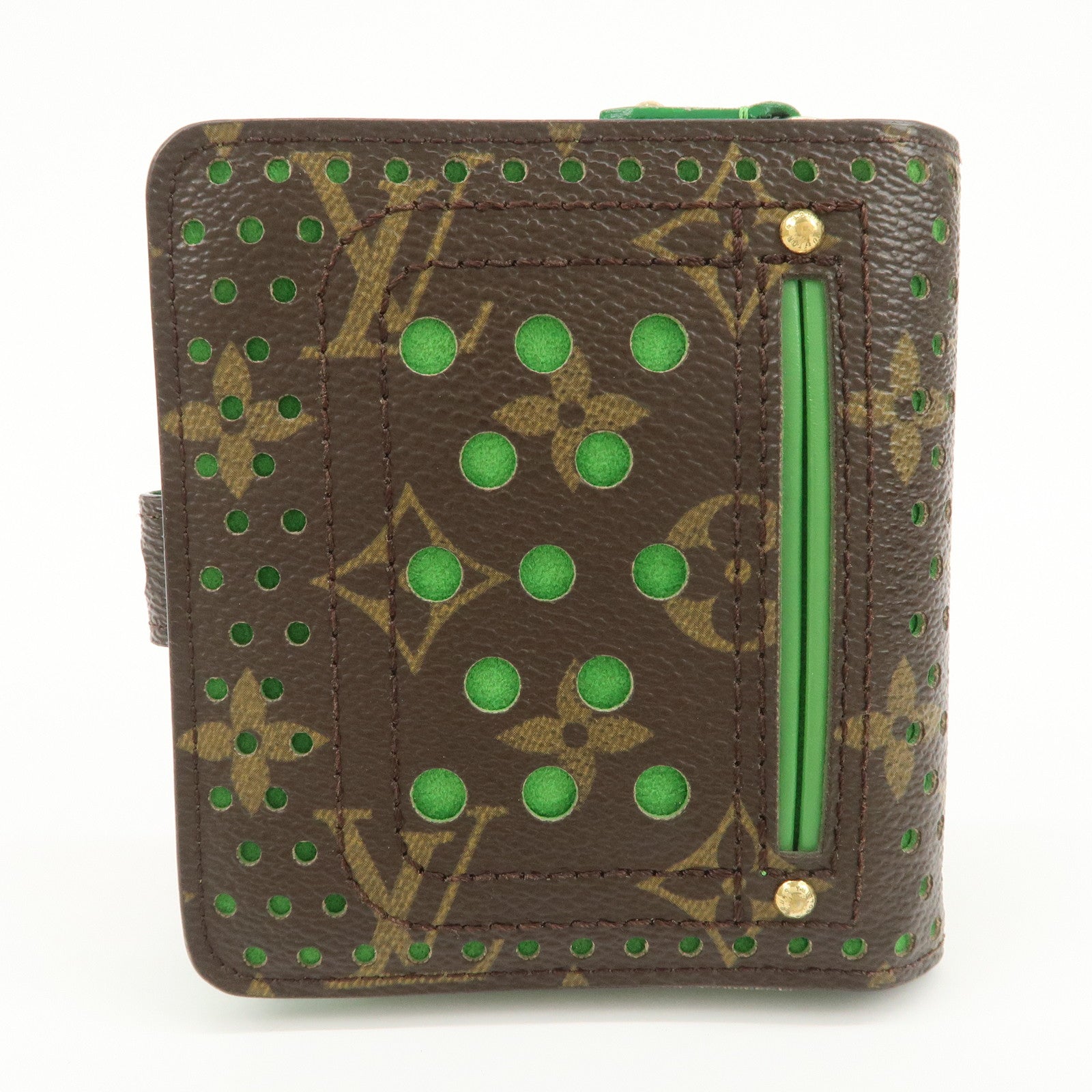 Louis Vuitton Monogram Perfor Compact Zip Bi-fold Wallet M95218