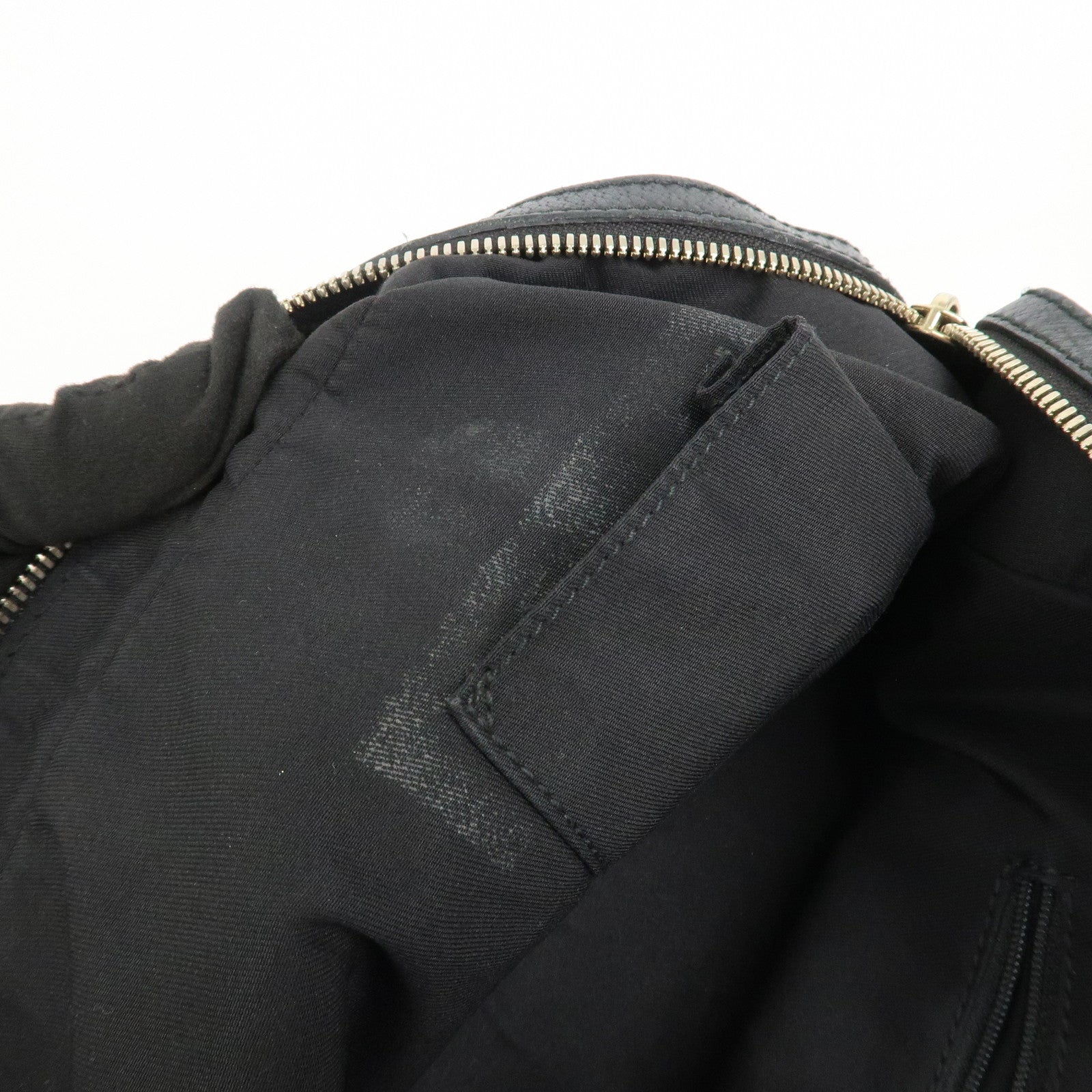 GUCCI Princy Sherry GG Canvas Leather Boston Bag Black 161720