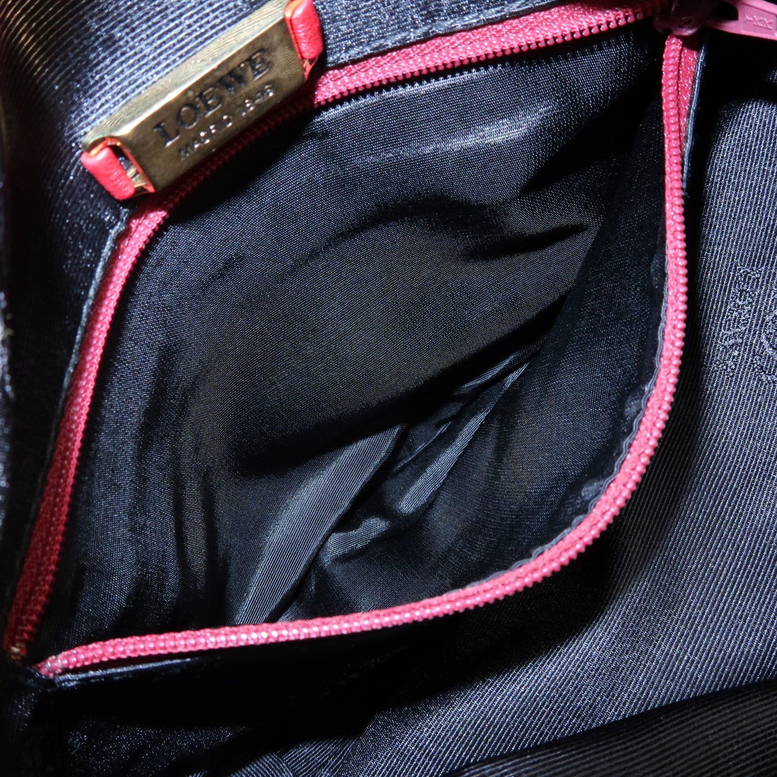 LOEWE Anagram Nappa Leather Shoulder Bag Crossbody Bag Red
