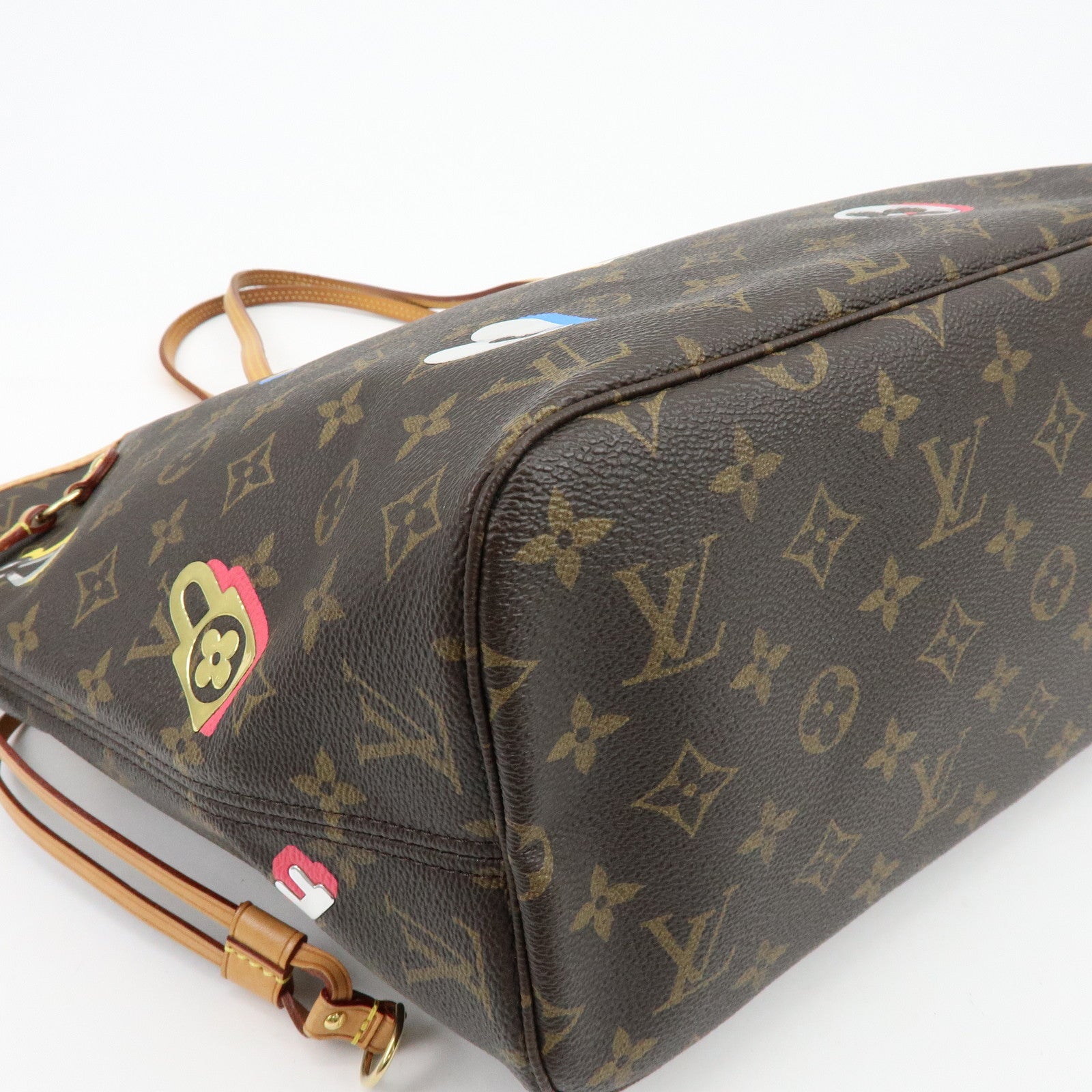Louis Vuitton Monogram Love Lock Neverfull MM Tote Bag M44364