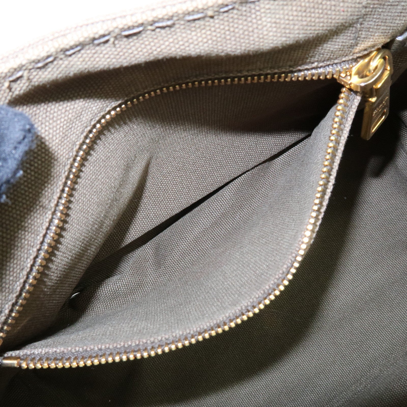 PRADA Triangle Log Canapa Mini 2Way Hand Shoulder Bag Khaki B2439G