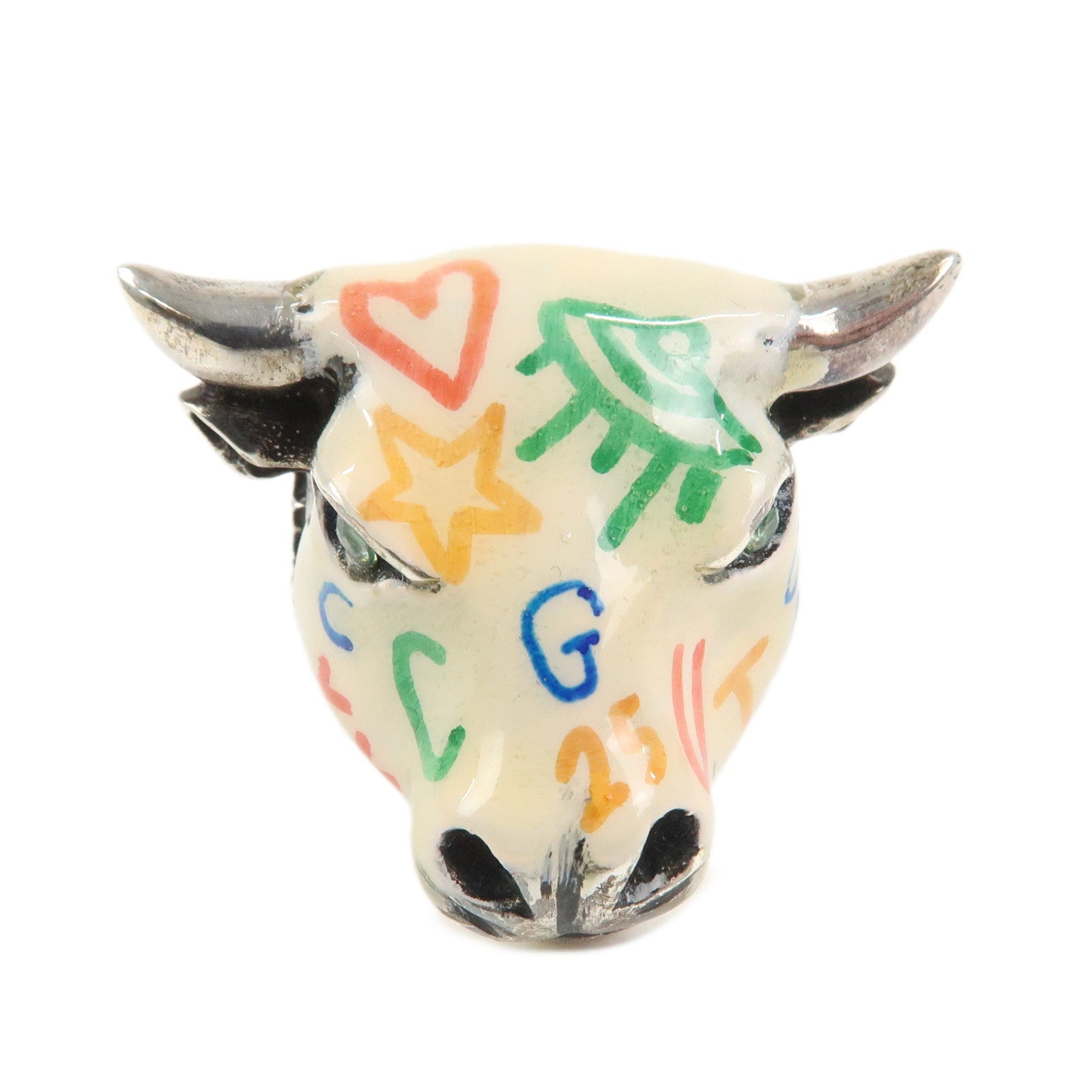 GUCCI Anger Forest Bull's Head Ring SV925 Silver #13 US6-6.5