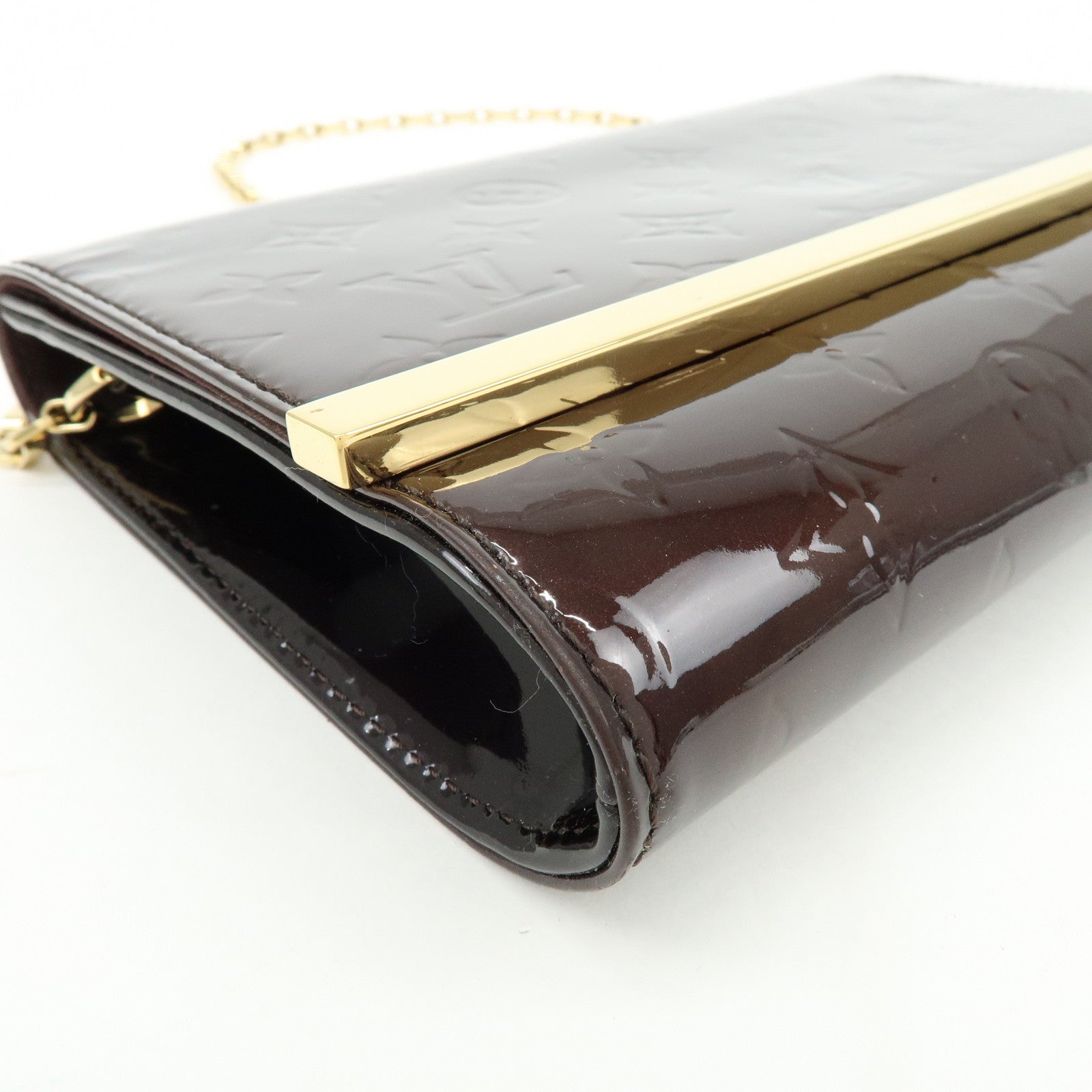 Louis Vuitton Monogram Vernis Clutch Ana Clutch Bag Amarante M90093