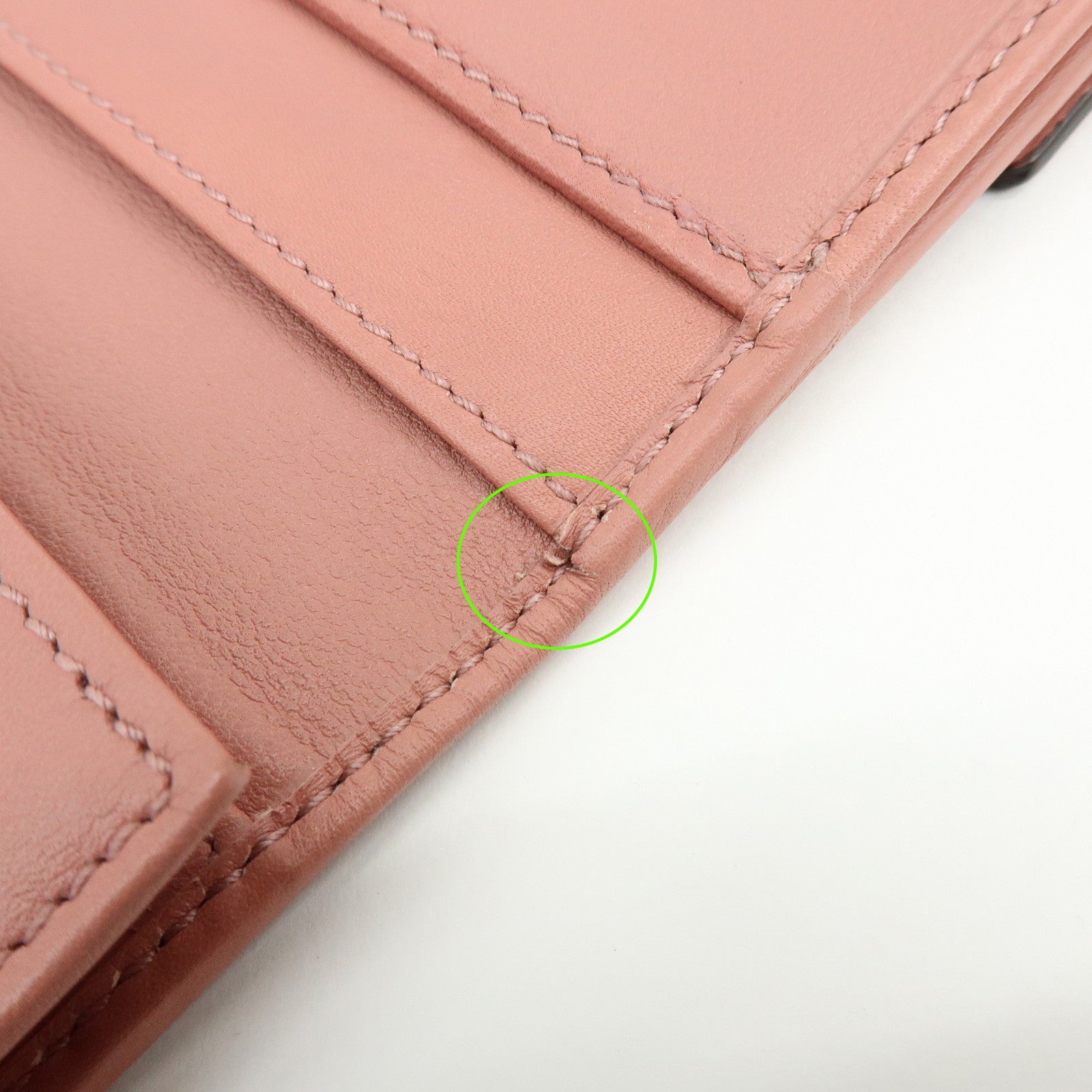 GUCCI Lovely Heart GG Canvas Leather Bi-fold Long Wallet 203550