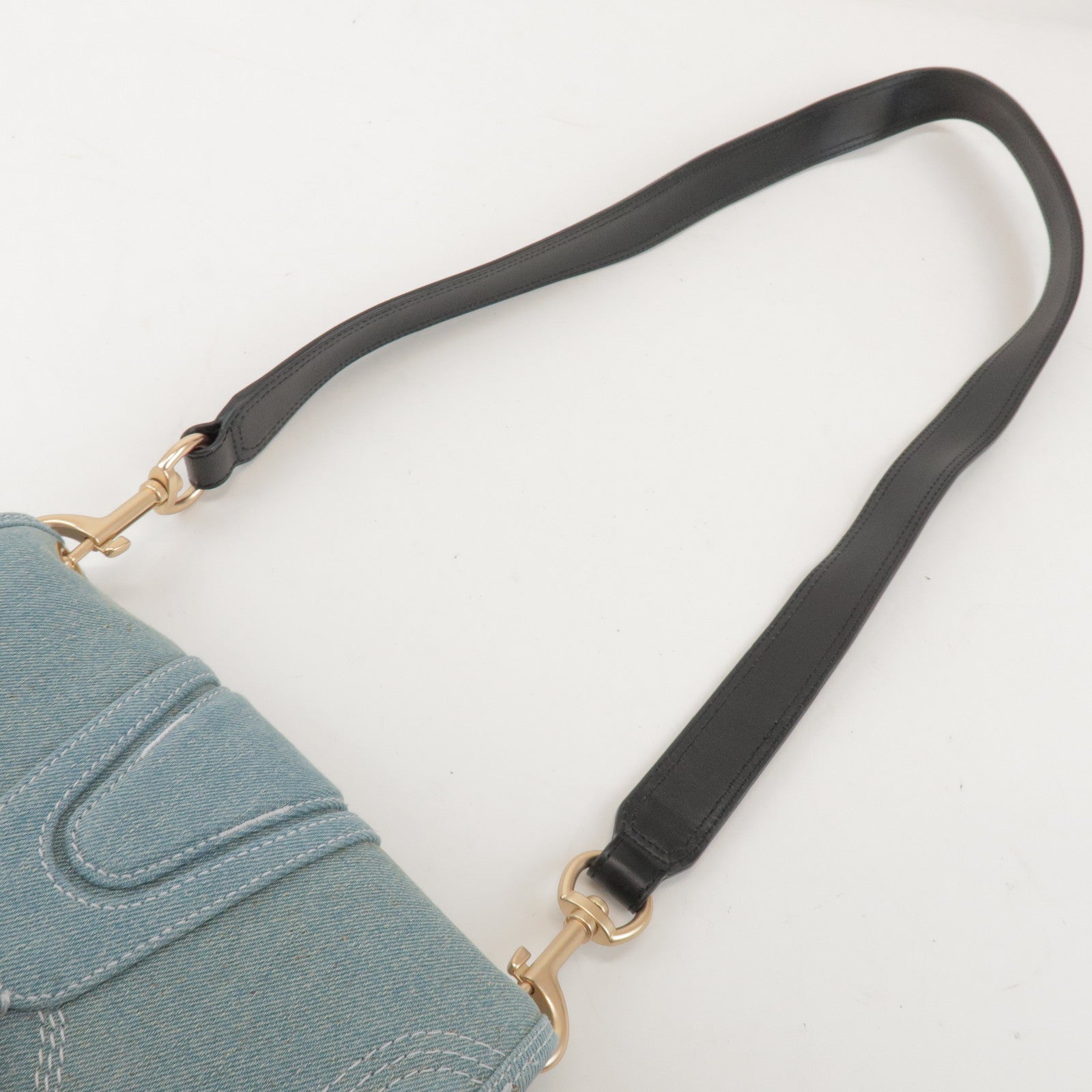 Chloe See by Chloe Hana Denim Leather Shoulder Bag Denim
