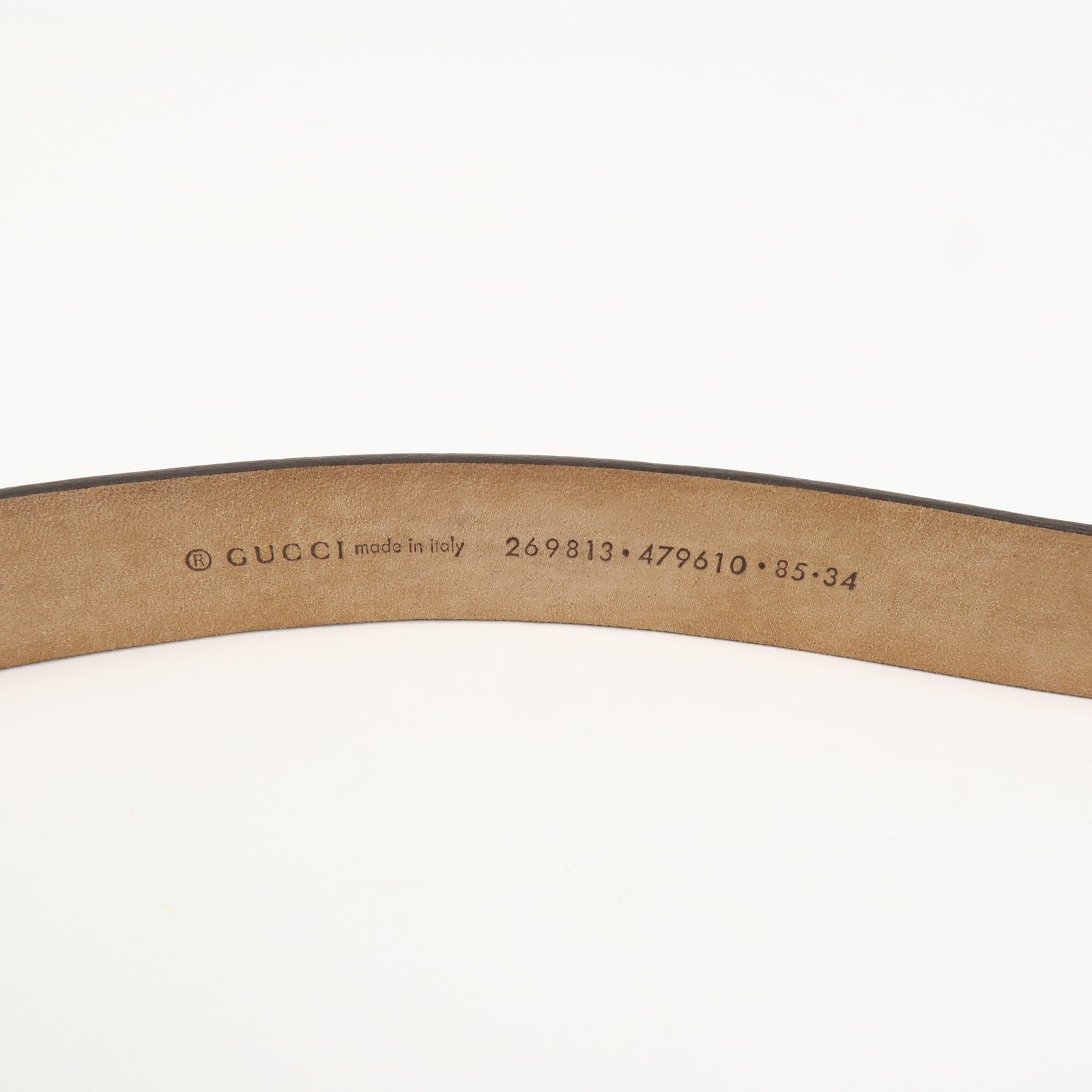 GUCCI Guccissima Leather Belt 85/34 Brown 269813