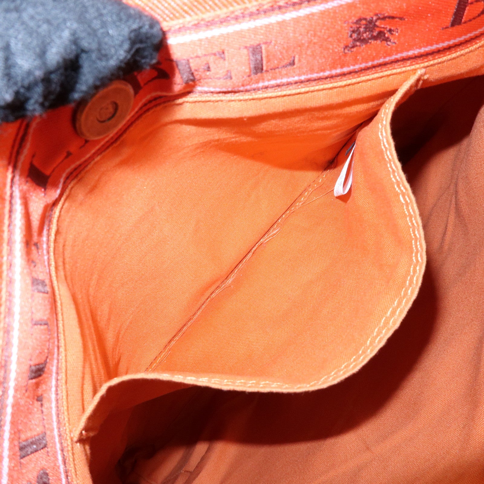 BURBERRY Blue Label Canvas Leather Tote Bag Shoulder Bag Orange