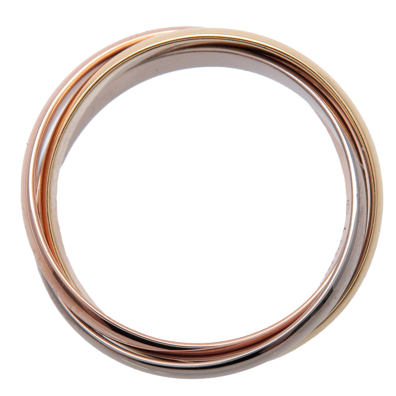 Cartier Trinity Ring SM #51 K18 750WG/PG/YG Gold US6 EU51 HK13
