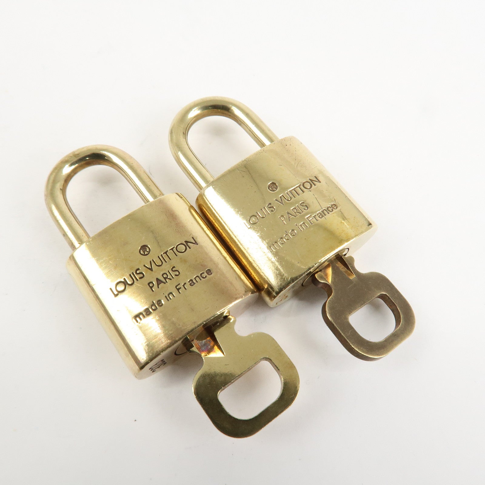 Louis Vuitton Set of 10 Lock & Key Cadena Key Lock Metal Gold Used