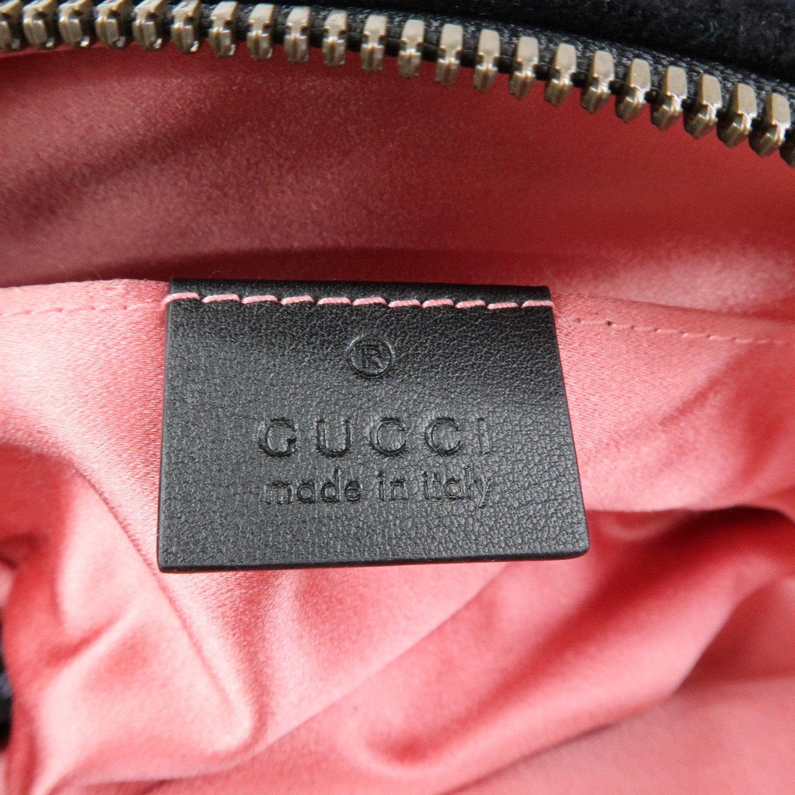 GUCCI Velvet Leather Star Bijou Motif Waist Pouch Body Bag 476434