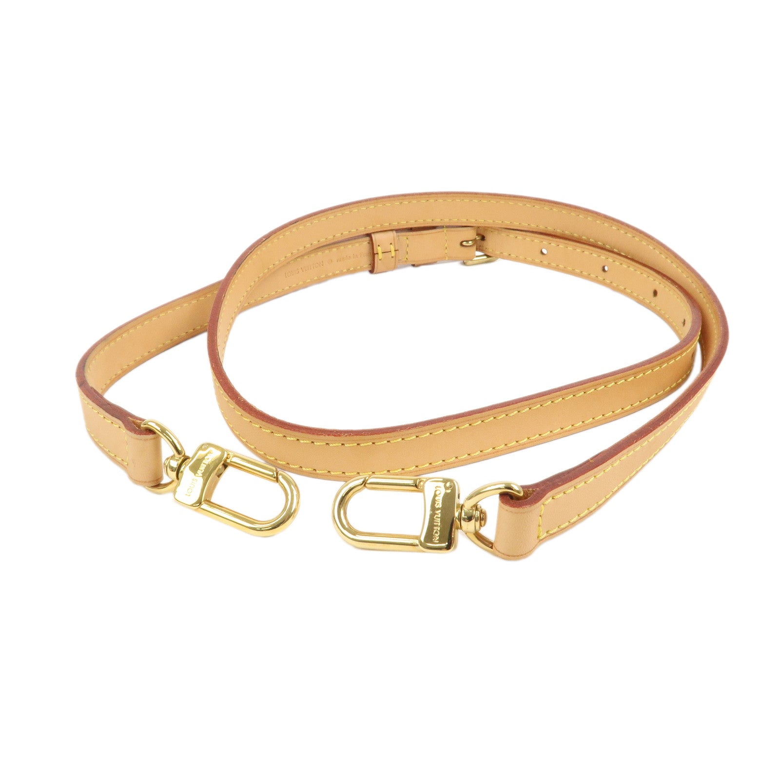 Louis Vuitton Leather Shoulder Strap 120cm 1.6cm Adjustable Natural J52312