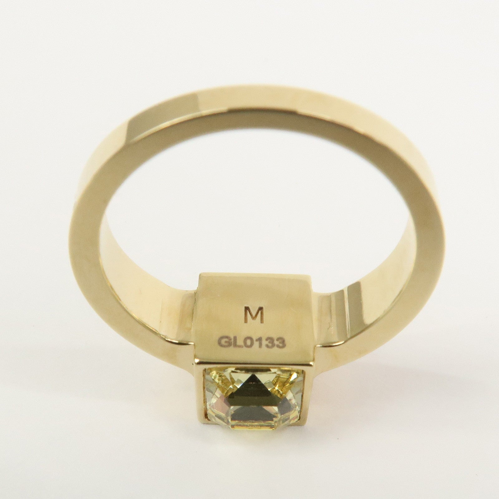 Louis Vuitton Bague Gamble Logo Metal Ring Gold M66824