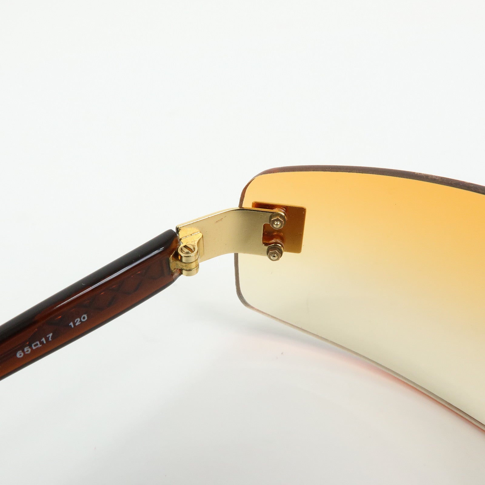 CHANEL COCO Mark Plastic Sunglasses 65笆｢17 c.139/56 4018 Brown
