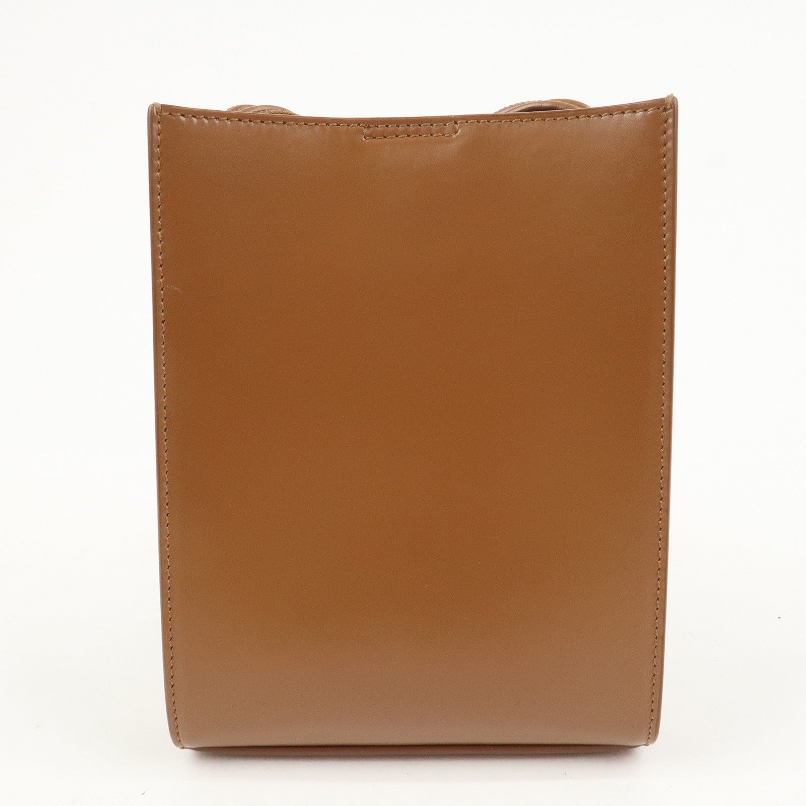 JIL SANDER Leather Tangle Small Shoulder Bag Crossbody Bag Brown