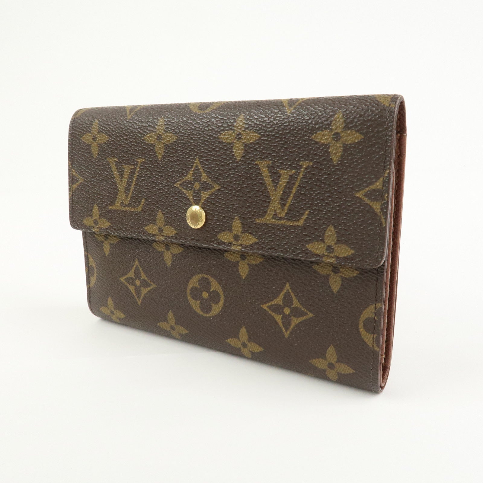 Louis Vuitton Porte Tresor Etui Chequier Wallet Brown M61200