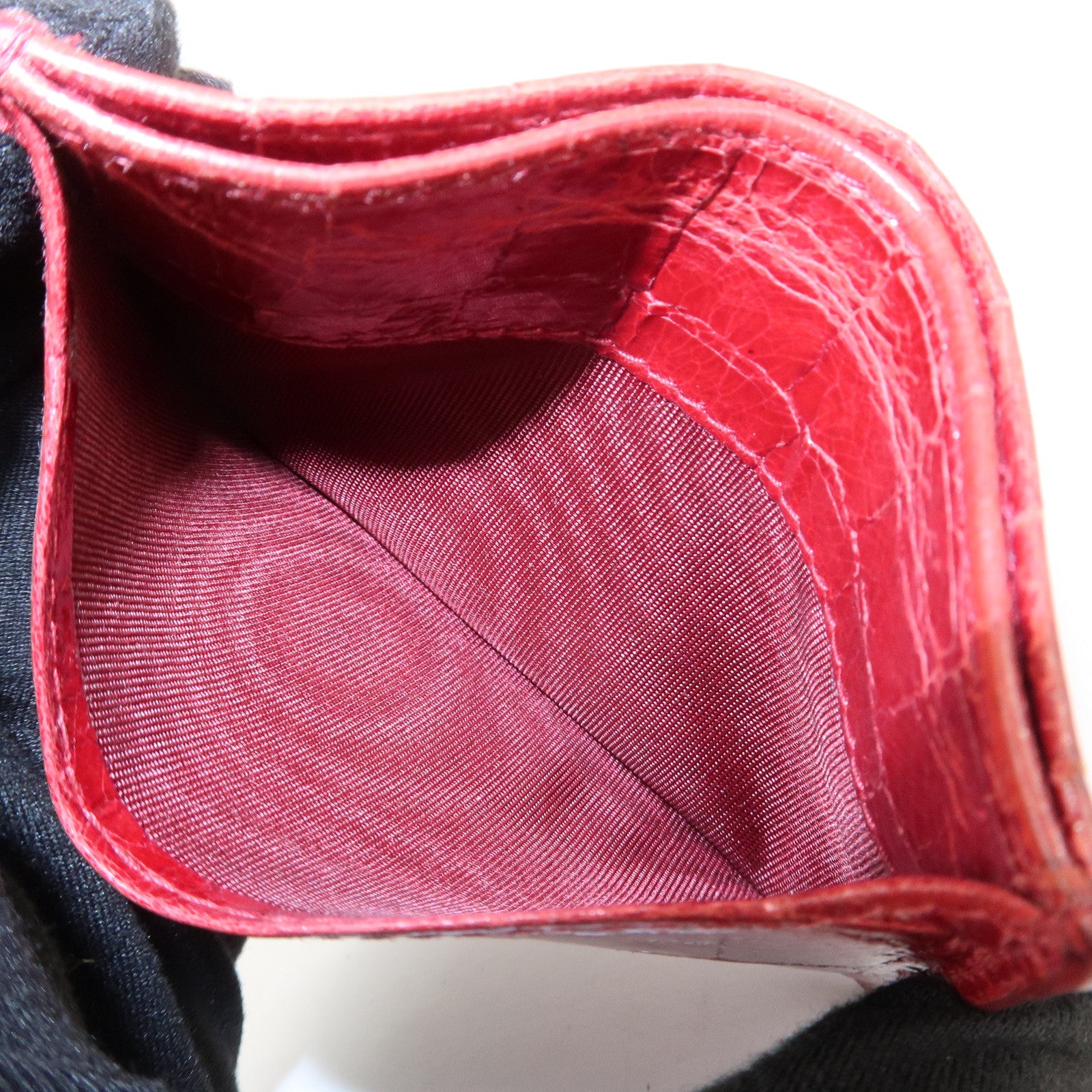 MIU MIU Logo Leather Card Case Card Holder Red