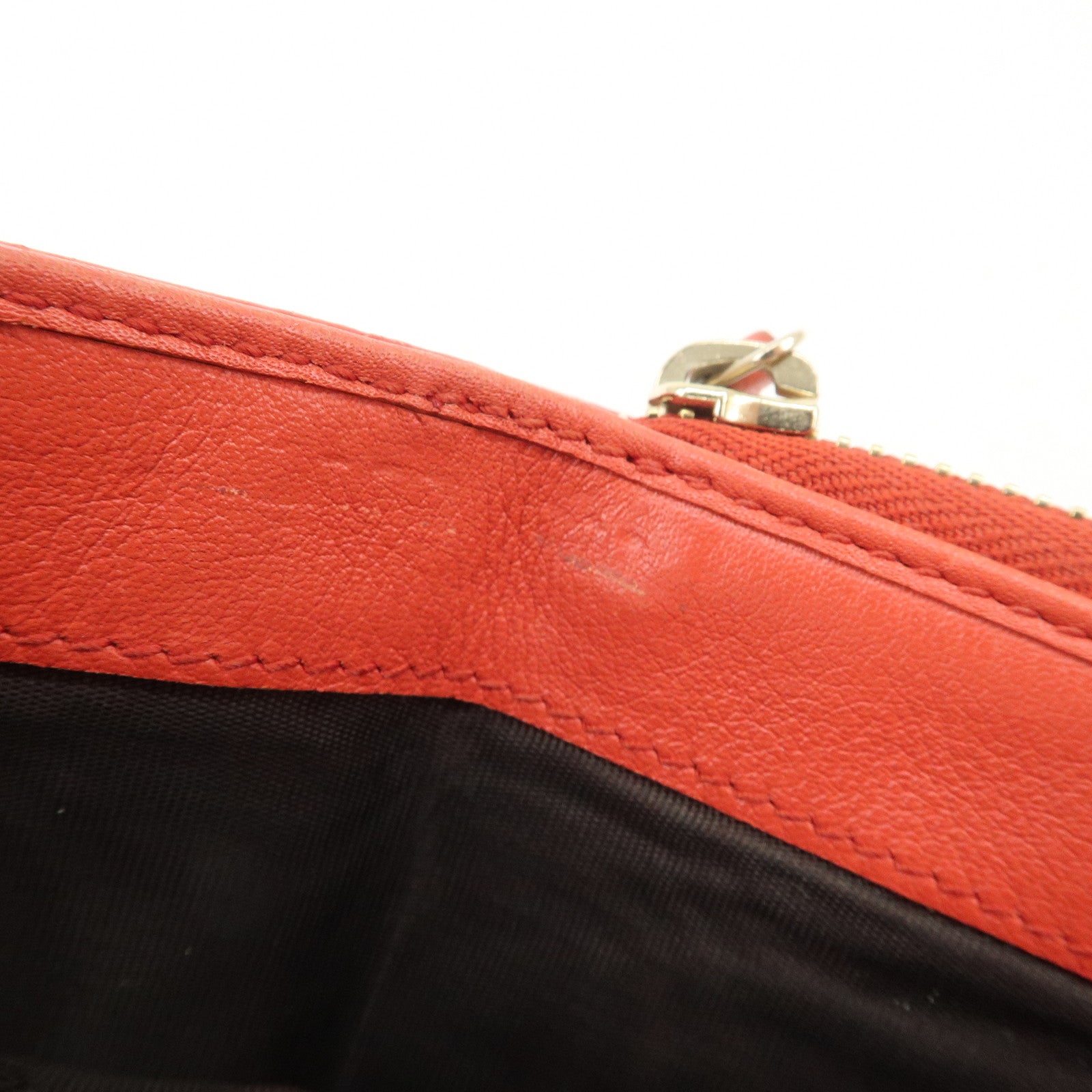 GUCCI Guccissima Leather Bi-fold Compact Wallet Red 346056