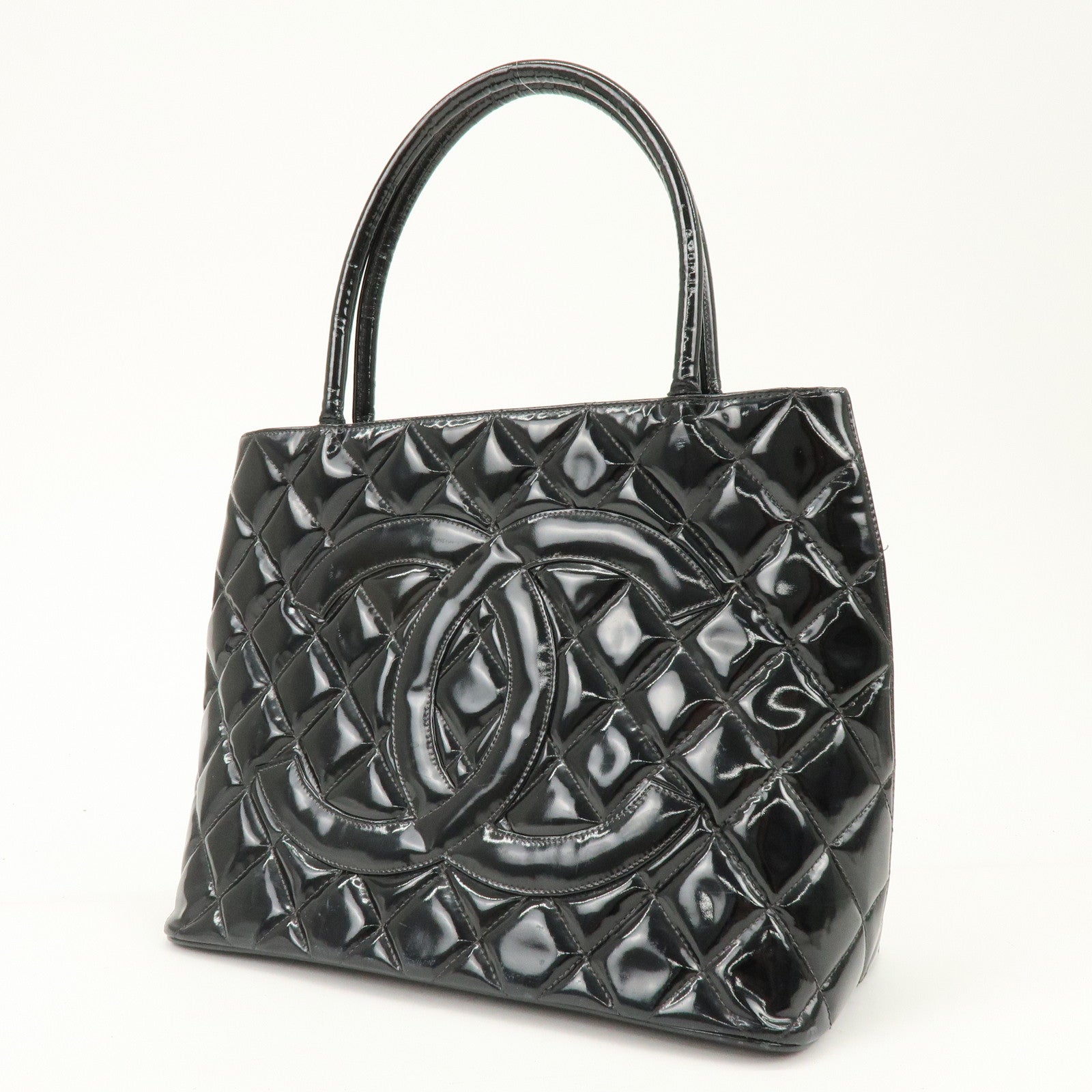 CHANEL Matelasse COCO Mark Medallion Tote Bag Hand Bag A01804
