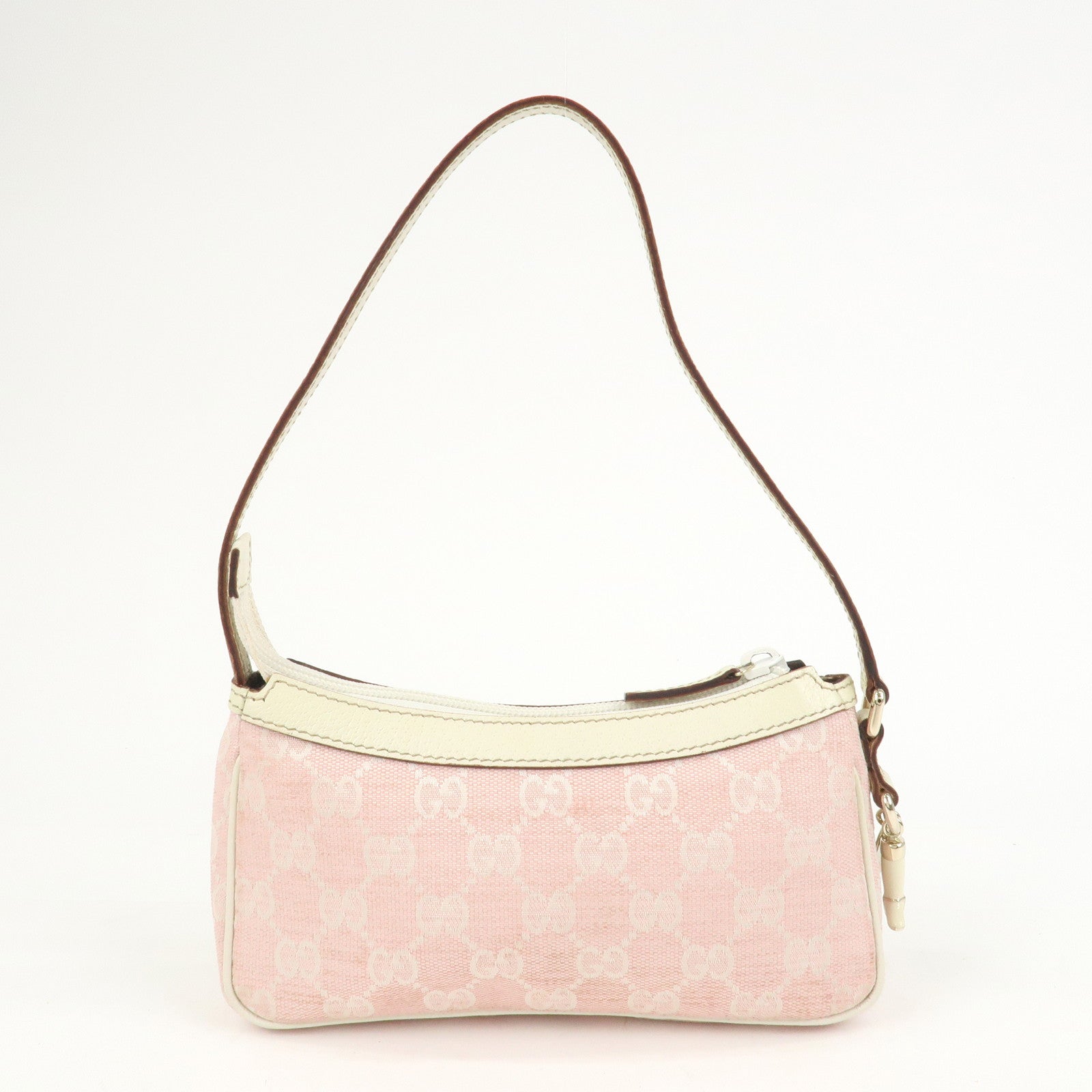 GUCCI GG Monogram Canvas Leather Hand Bag Pouch Shoulder Bag 154432